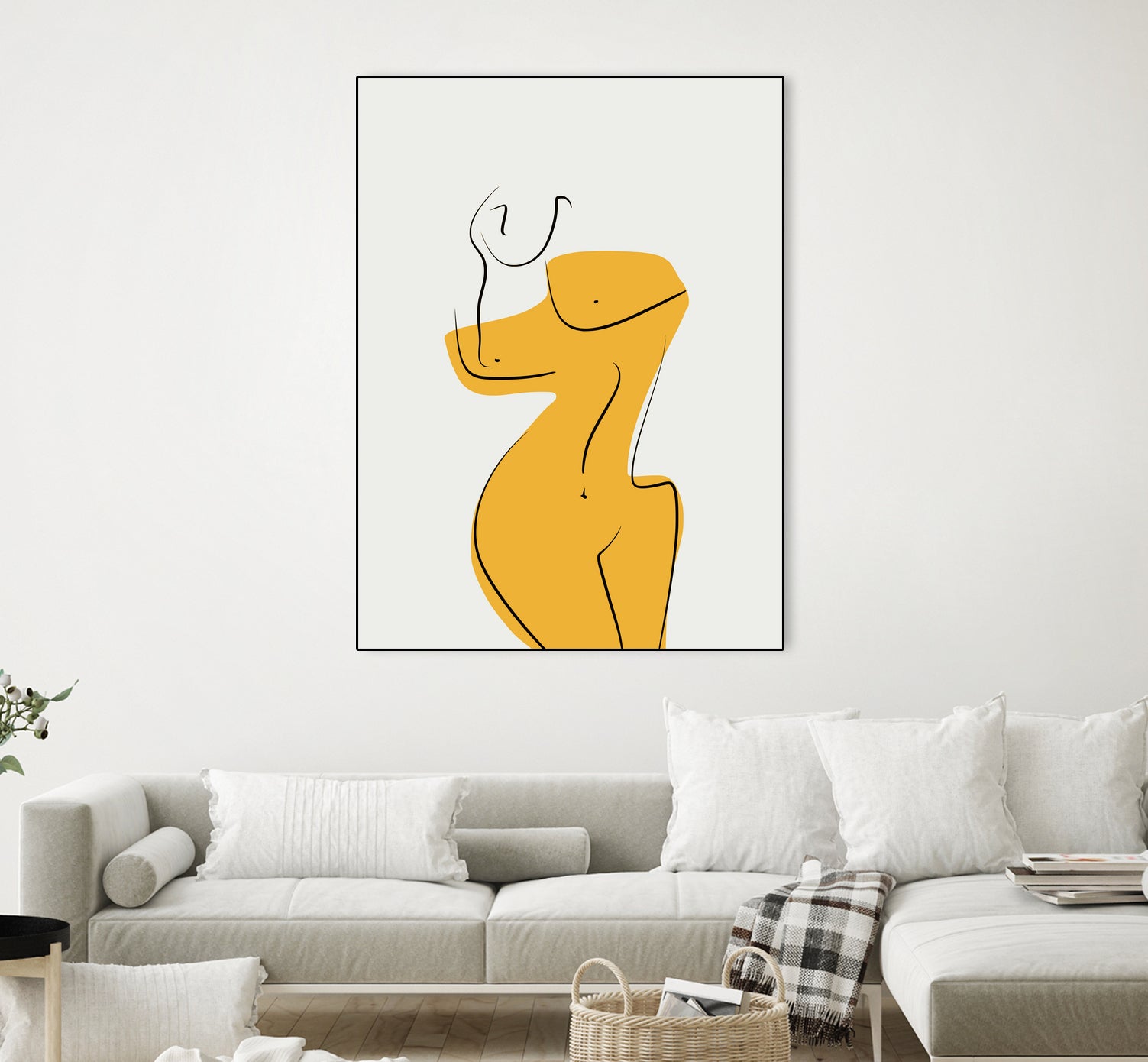 Elegant Female Nude Silhouette by Little Dean on GIANT ART - line art minimalist art