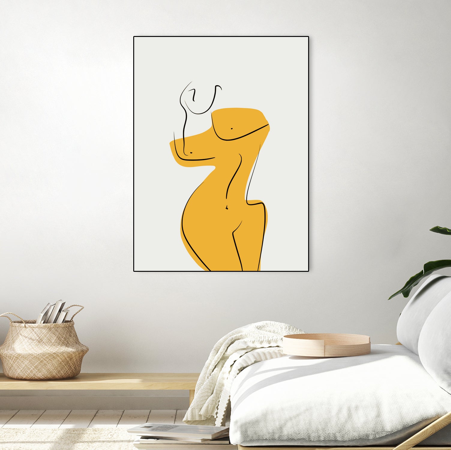Elegant Female Nude Silhouette by Little Dean on GIANT ART - line art minimalist art