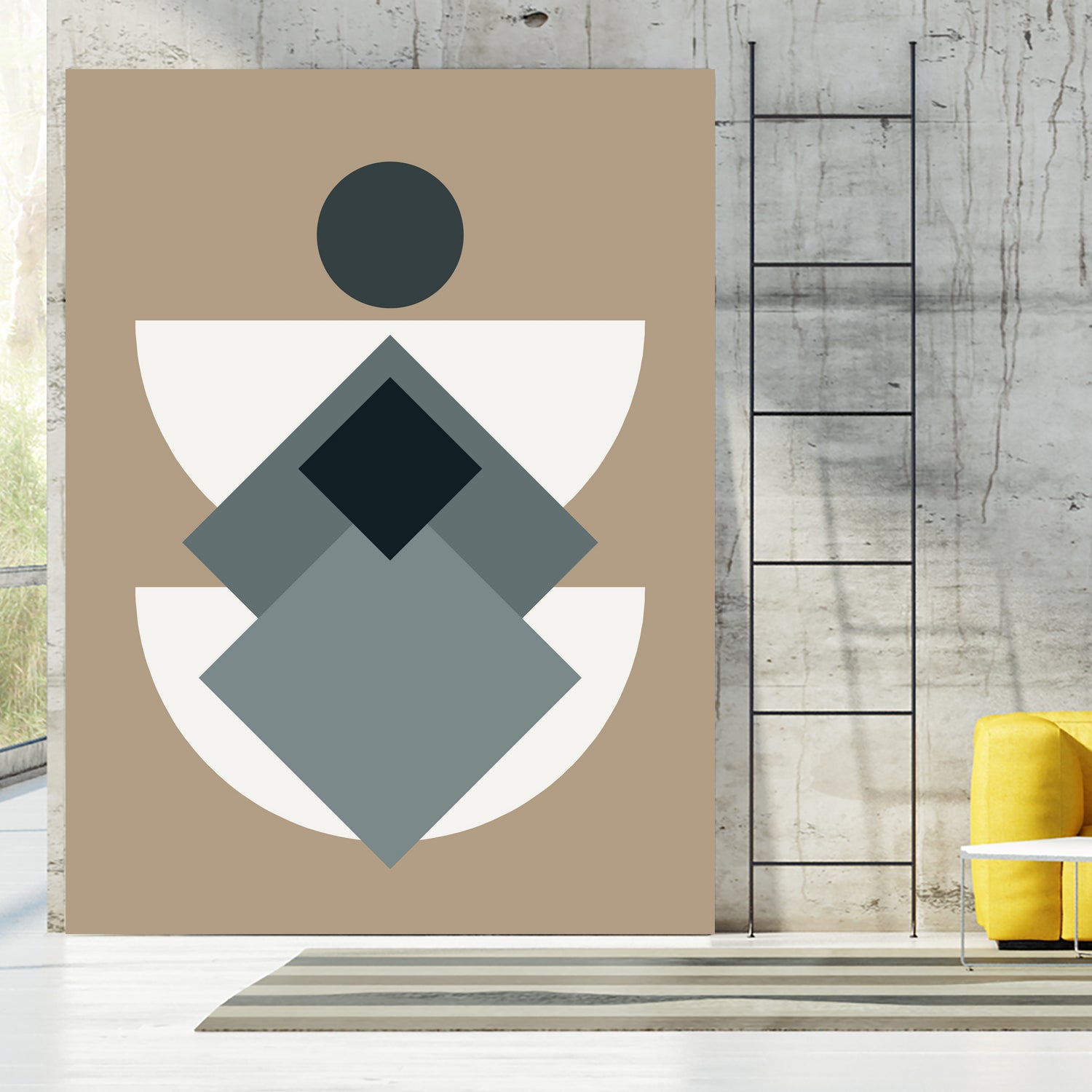 Mid Century In Greys by Little Dean on GIANT ART - abstract abstract