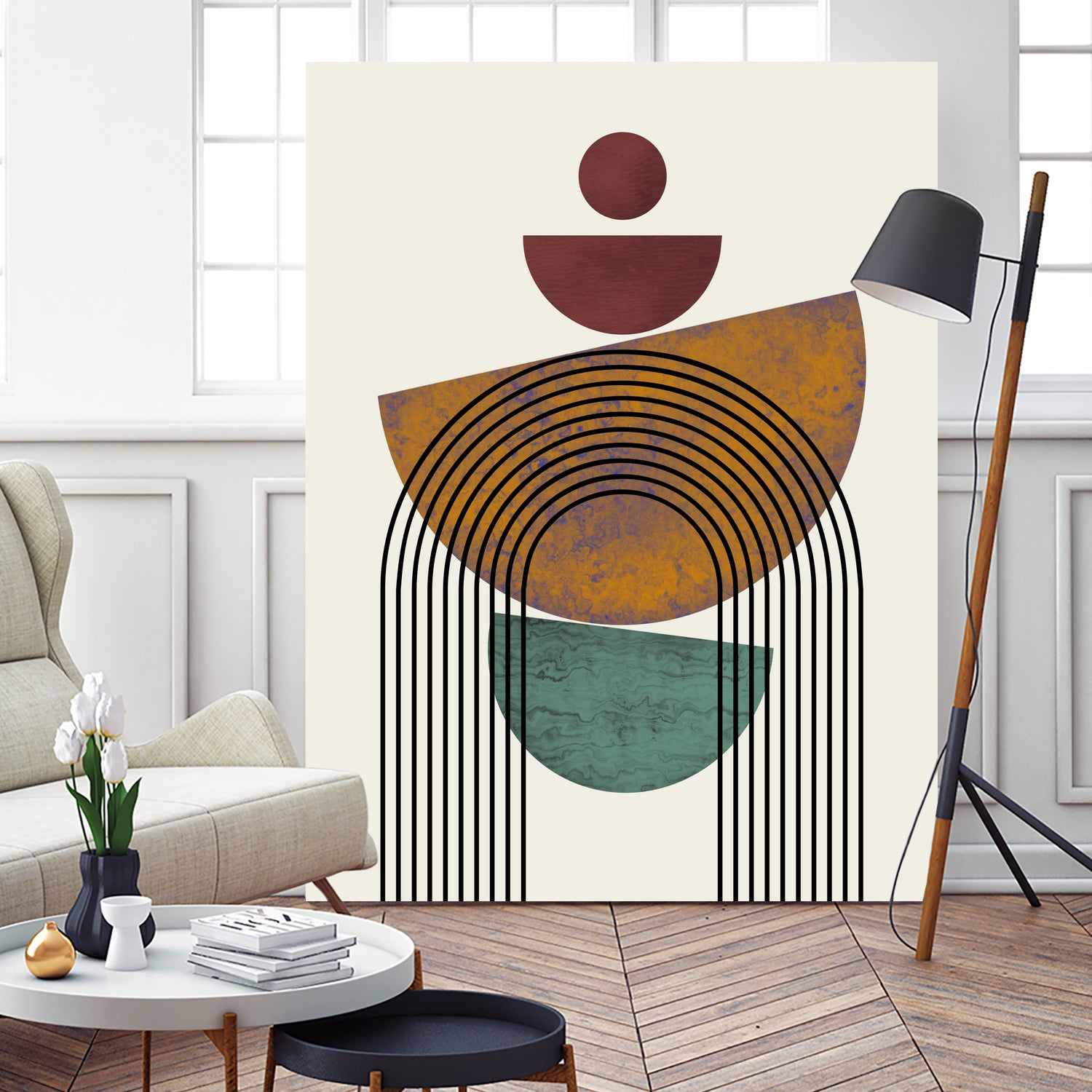 Textured Mid Century Composition by Little Dean on GIANT ART - illustration abstract wall art