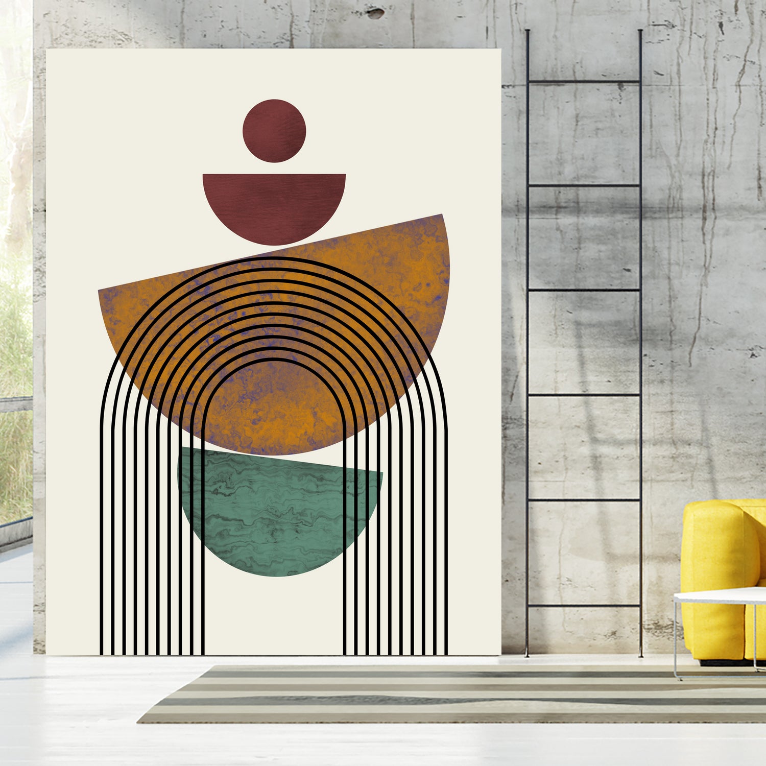 Textured Mid Century Composition by Little Dean on GIANT ART - illustration abstract wall art
