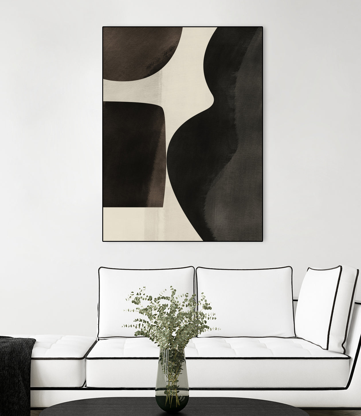 Black Abstract Collage by Little on GIANT ART - illustration beige