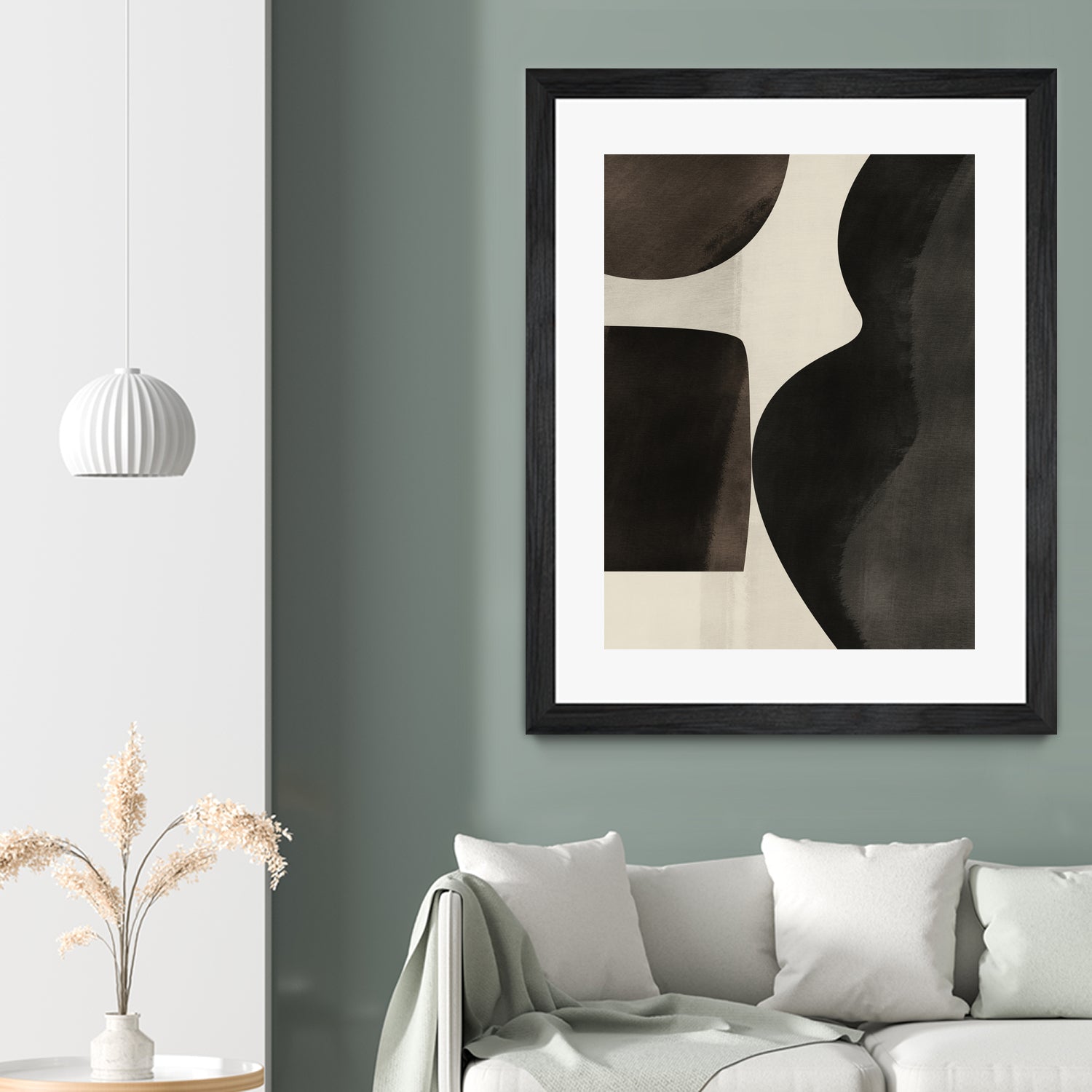 Black Abstract Collage by Little on GIANT ART - illustration beige