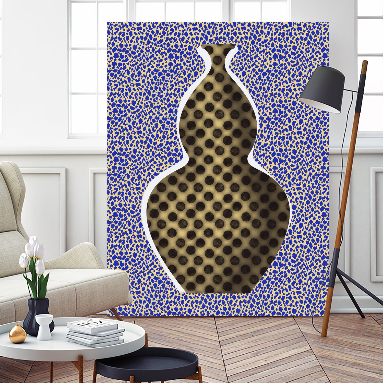 Polka Dot Vase by Little on GIANT ART - illustration vase