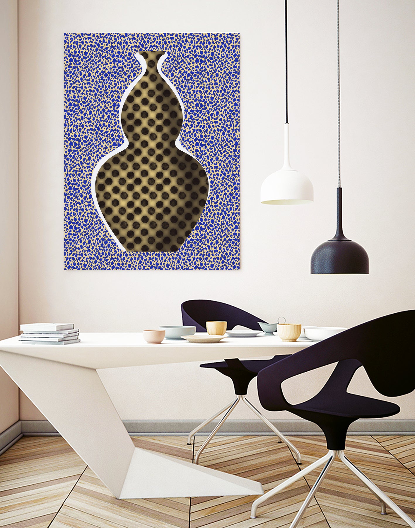 Polka Dot Vase by Little on GIANT ART - illustration vase