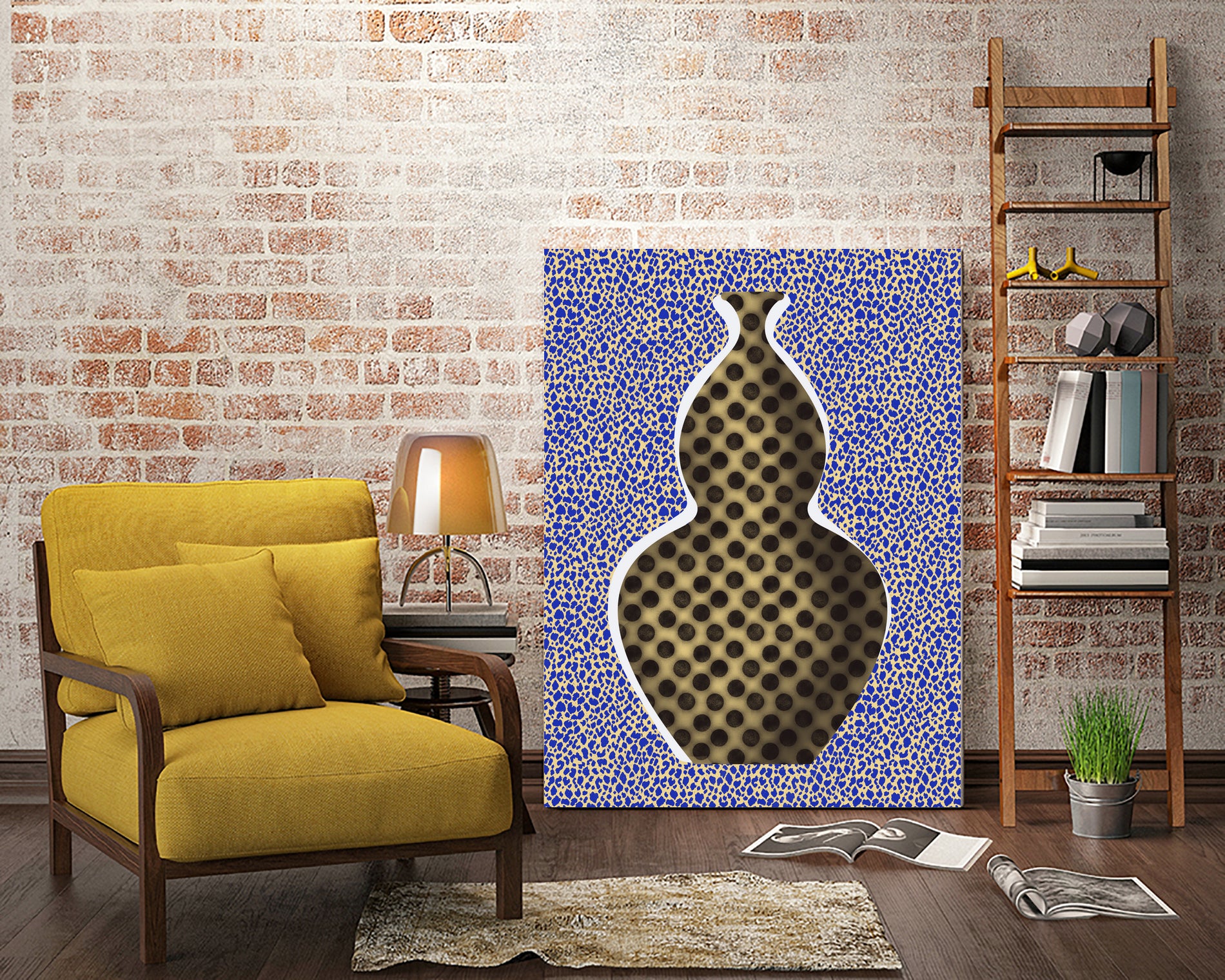 Polka Dot Vase by Little on GIANT ART - illustration vase