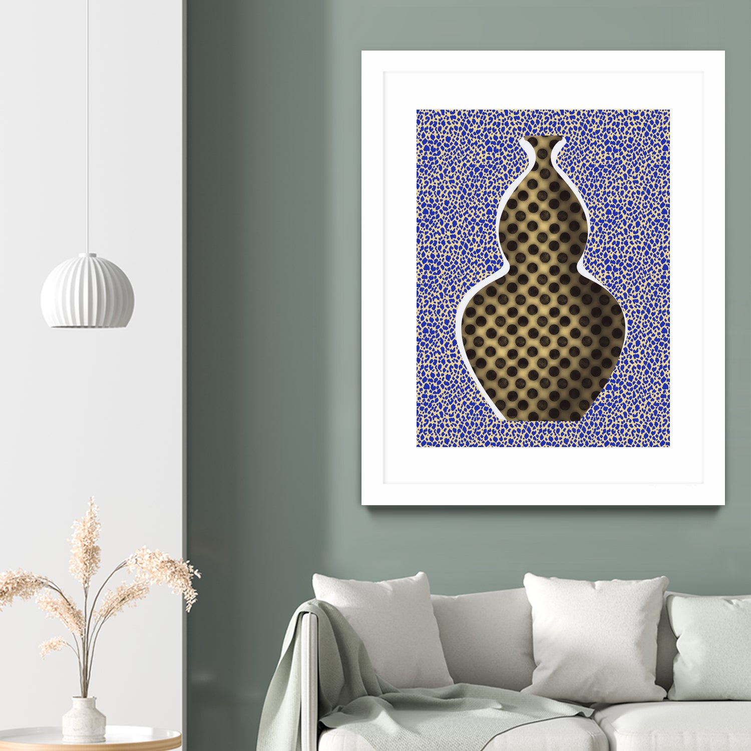 Polka Dot Vase by Little on GIANT ART - illustration vase