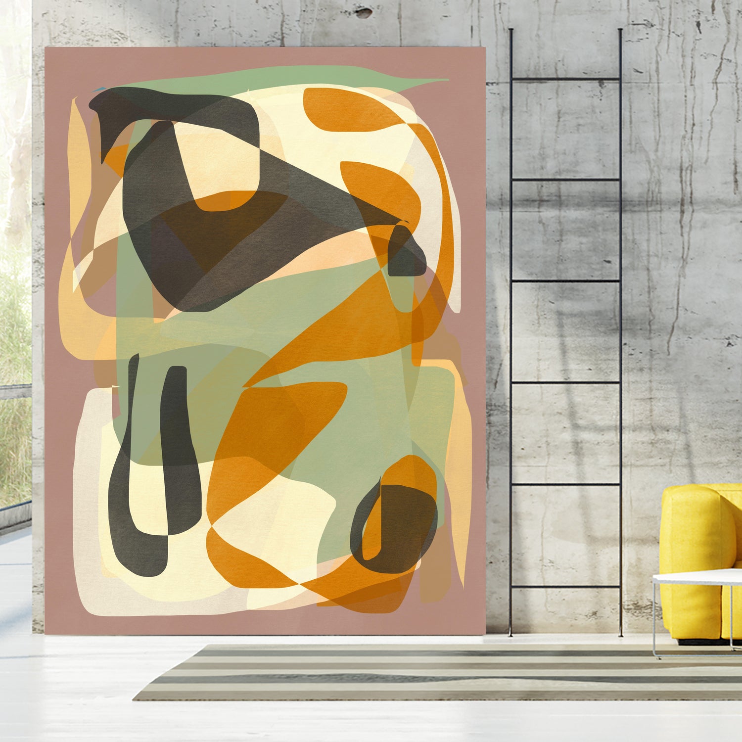 Luminous Ochre Abstract Infinity by Little Dean on GIANT ART - abstract