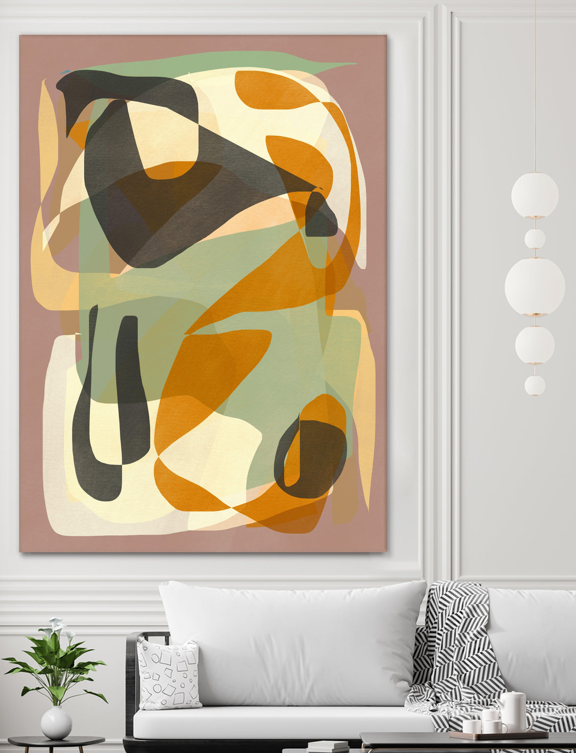 Luminous Ochre Abstract Infinity by Little Dean on GIANT ART - abstract