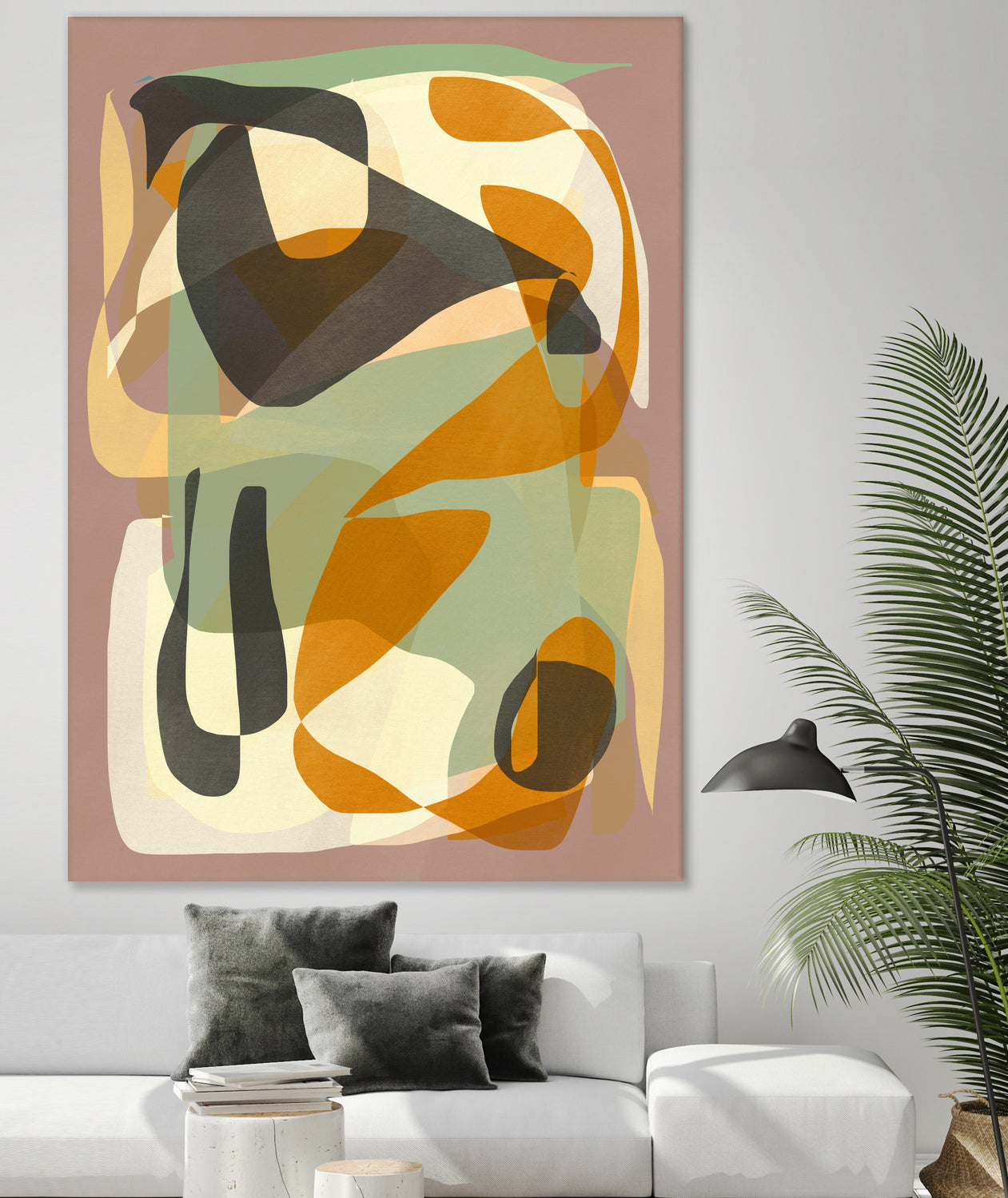 Luminous Ochre Abstract Infinity by Little Dean on GIANT ART - abstract