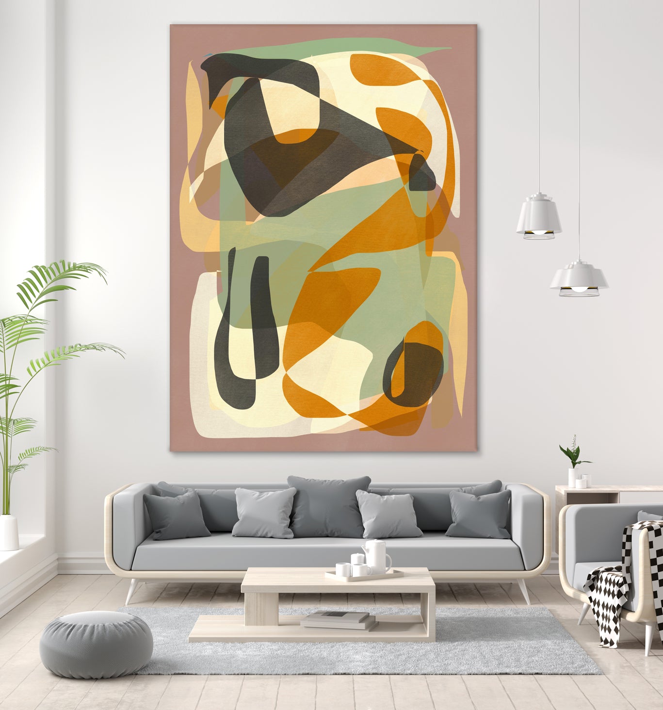 Luminous Ochre Abstract Infinity by Little Dean on GIANT ART - abstract