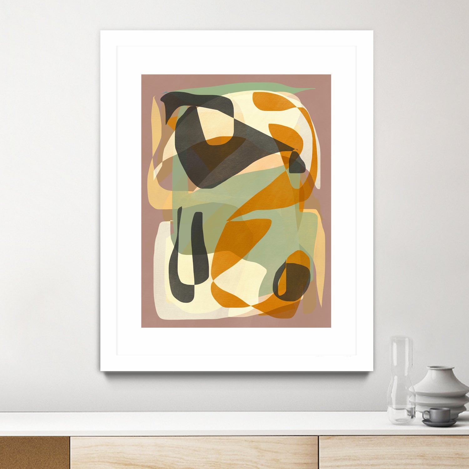 Luminous Ochre Abstract Infinity by Little Dean on GIANT ART - abstract