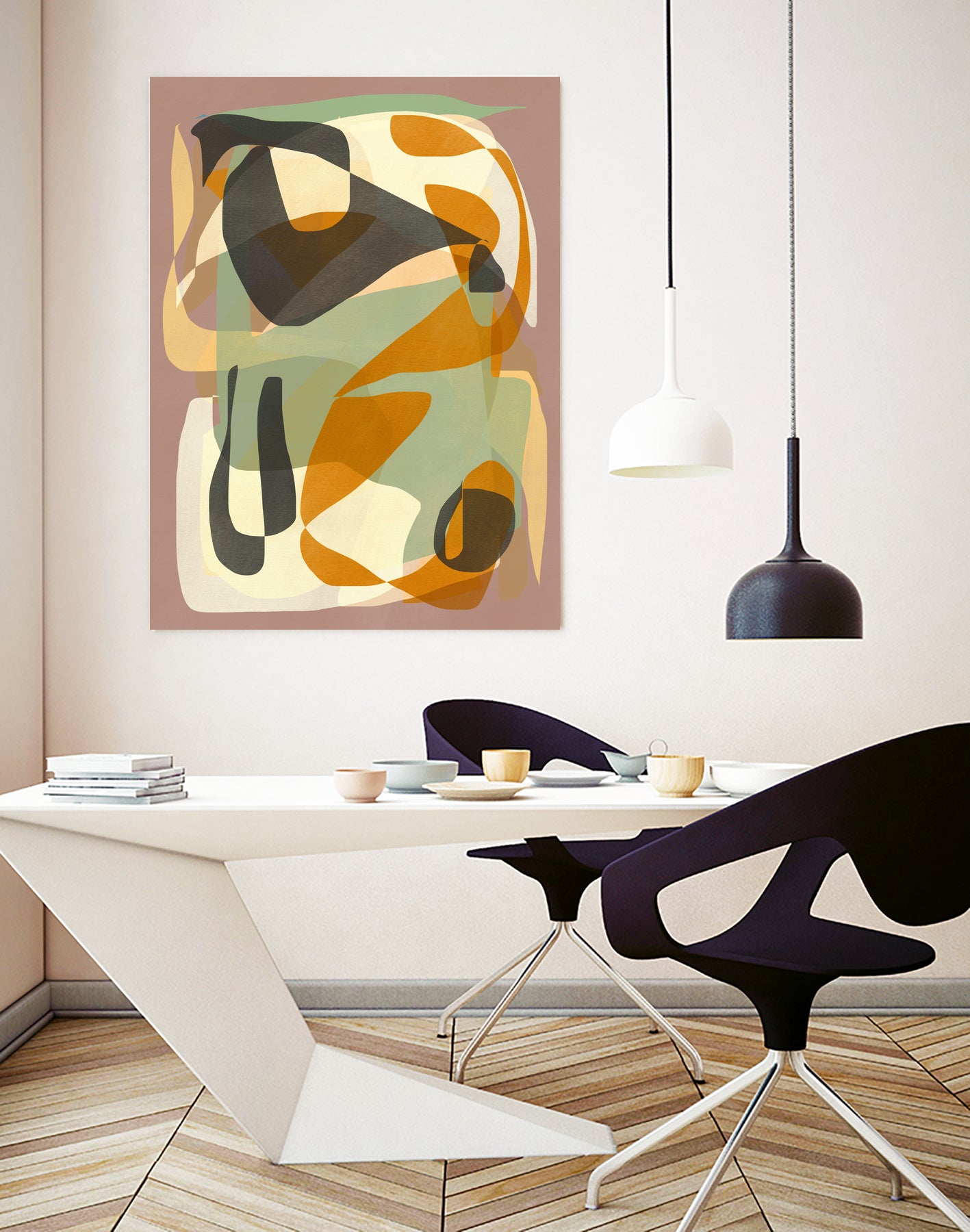 Luminous Ochre Abstract Infinity by Little Dean on GIANT ART - abstract