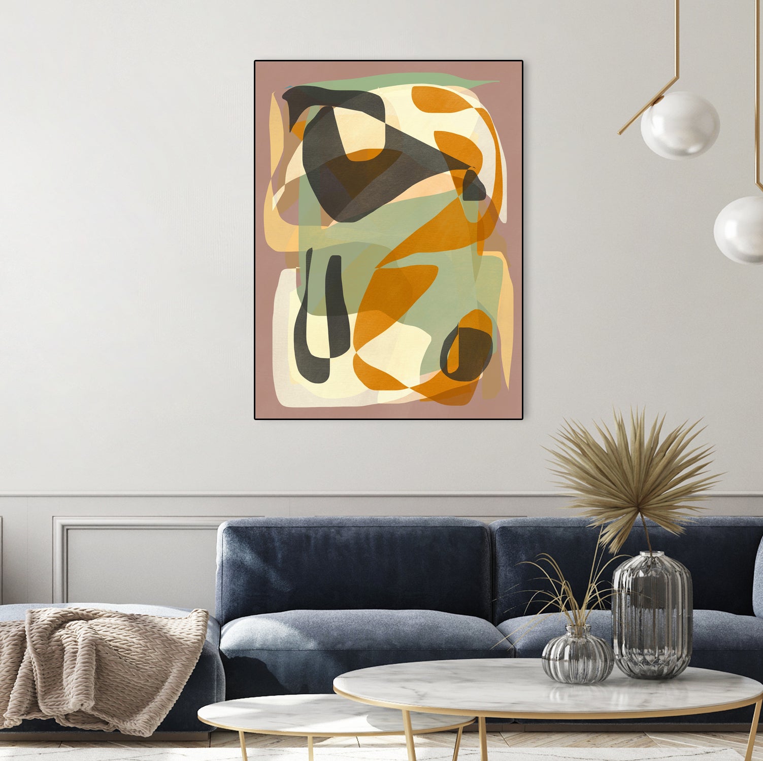 Luminous Ochre Abstract Infinity by Little Dean on GIANT ART - abstract
