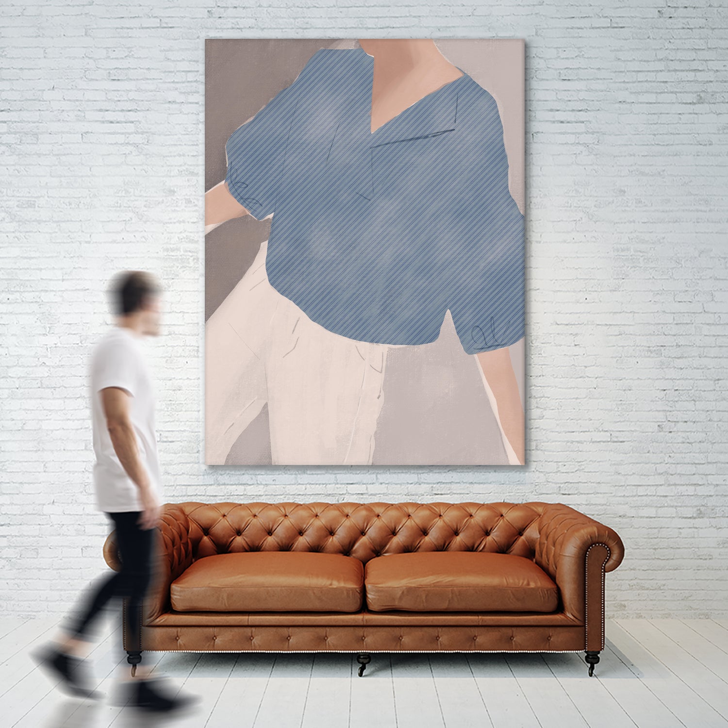 Striped Shirt Wanderer by Little on GIANT ART - illustration person