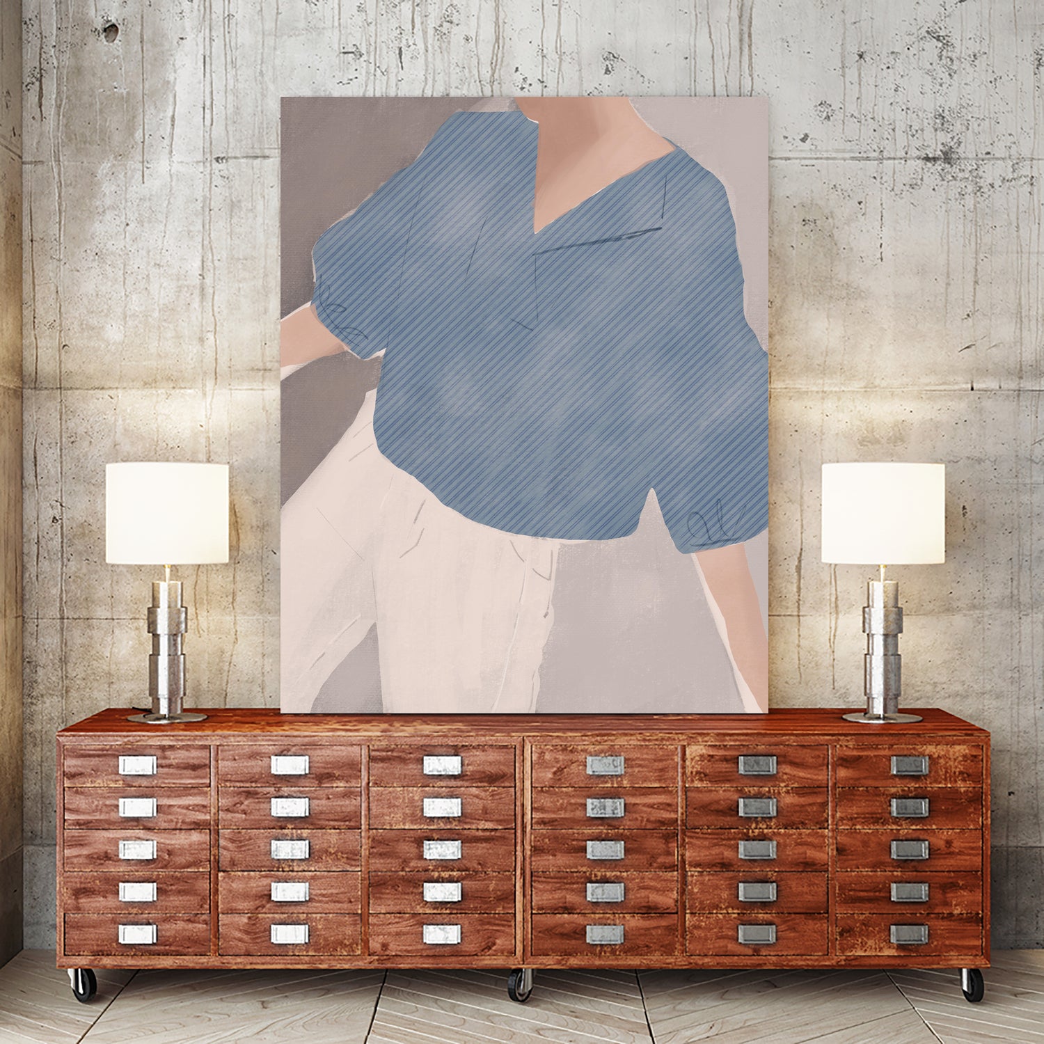 Striped Shirt Wanderer by Little on GIANT ART - illustration person