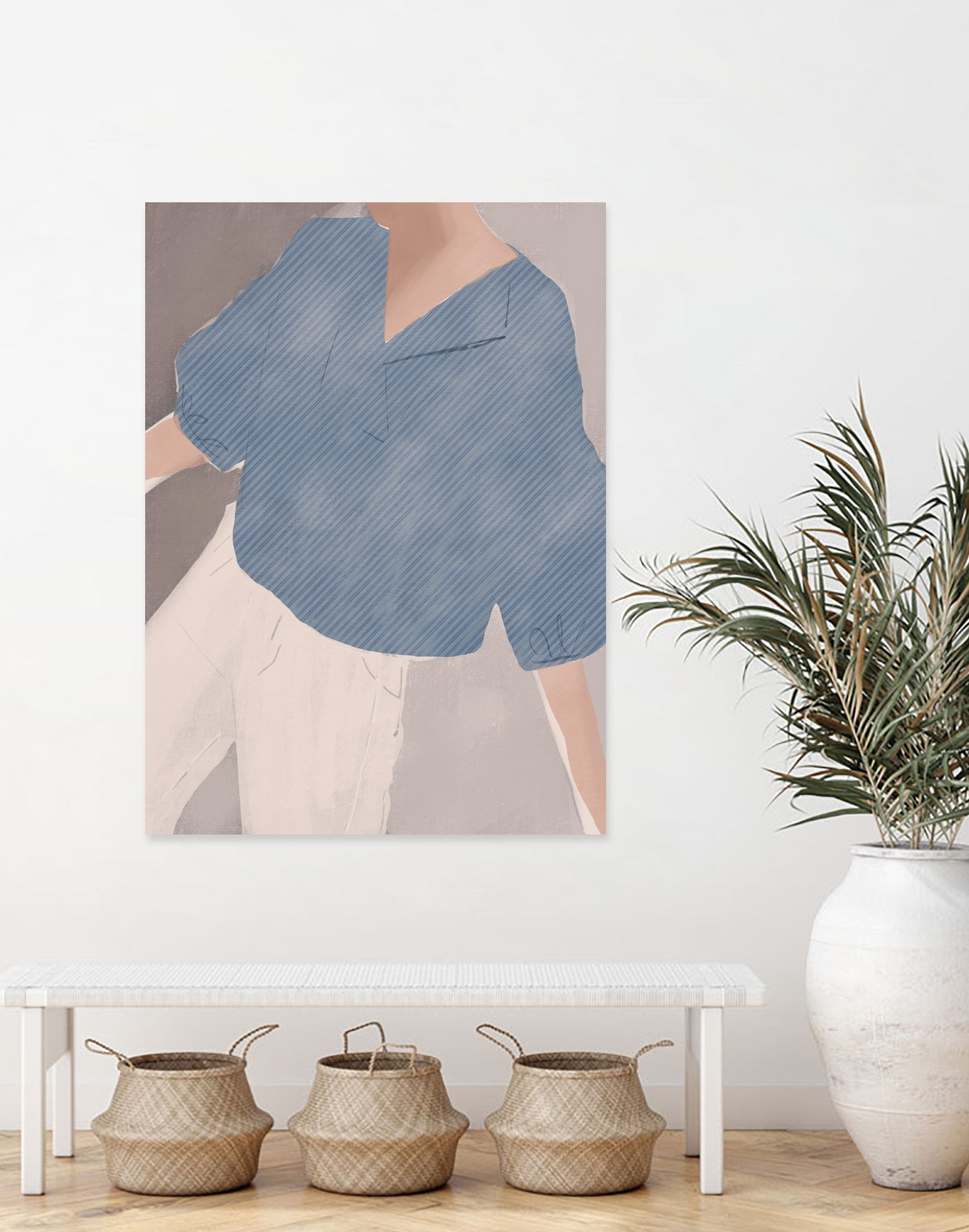 Striped Shirt Wanderer by Little on GIANT ART - illustration person