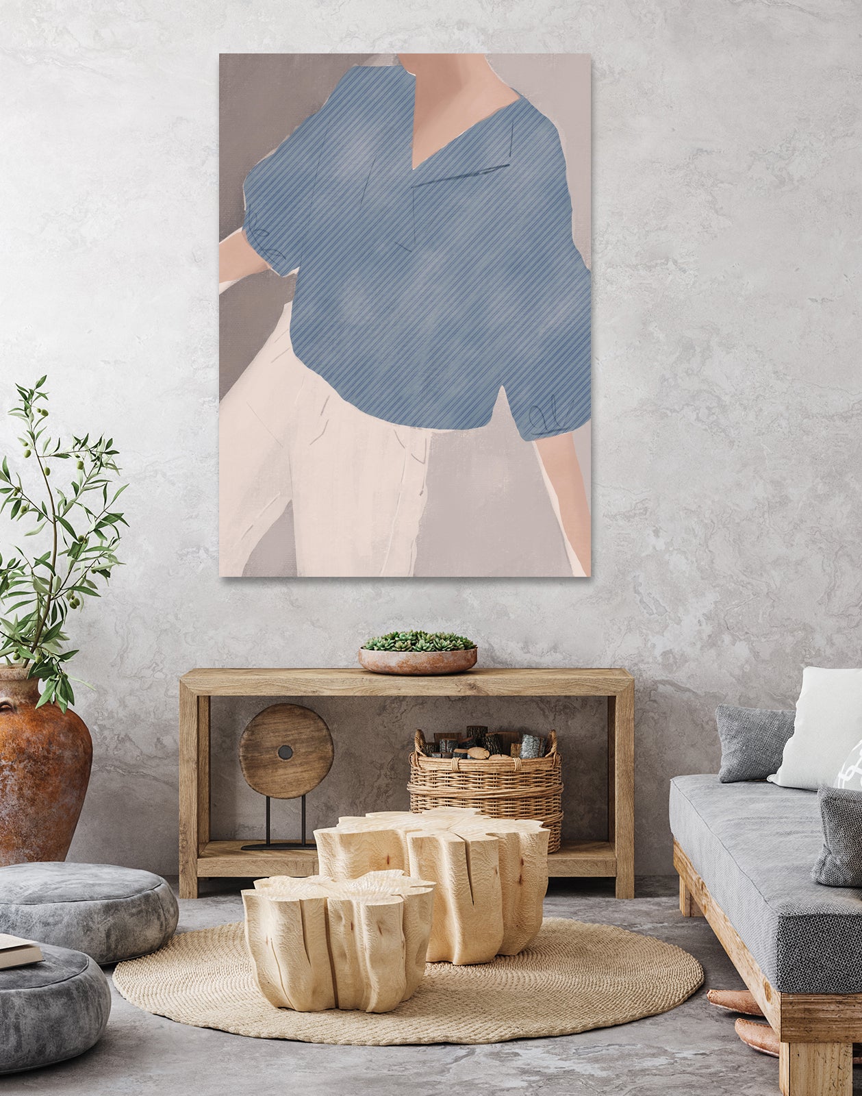 Striped Shirt Wanderer by Little on GIANT ART - illustration person