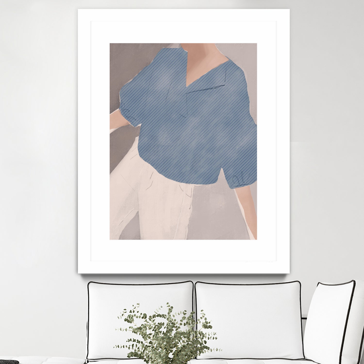 Striped Shirt Wanderer by Little on GIANT ART - illustration person