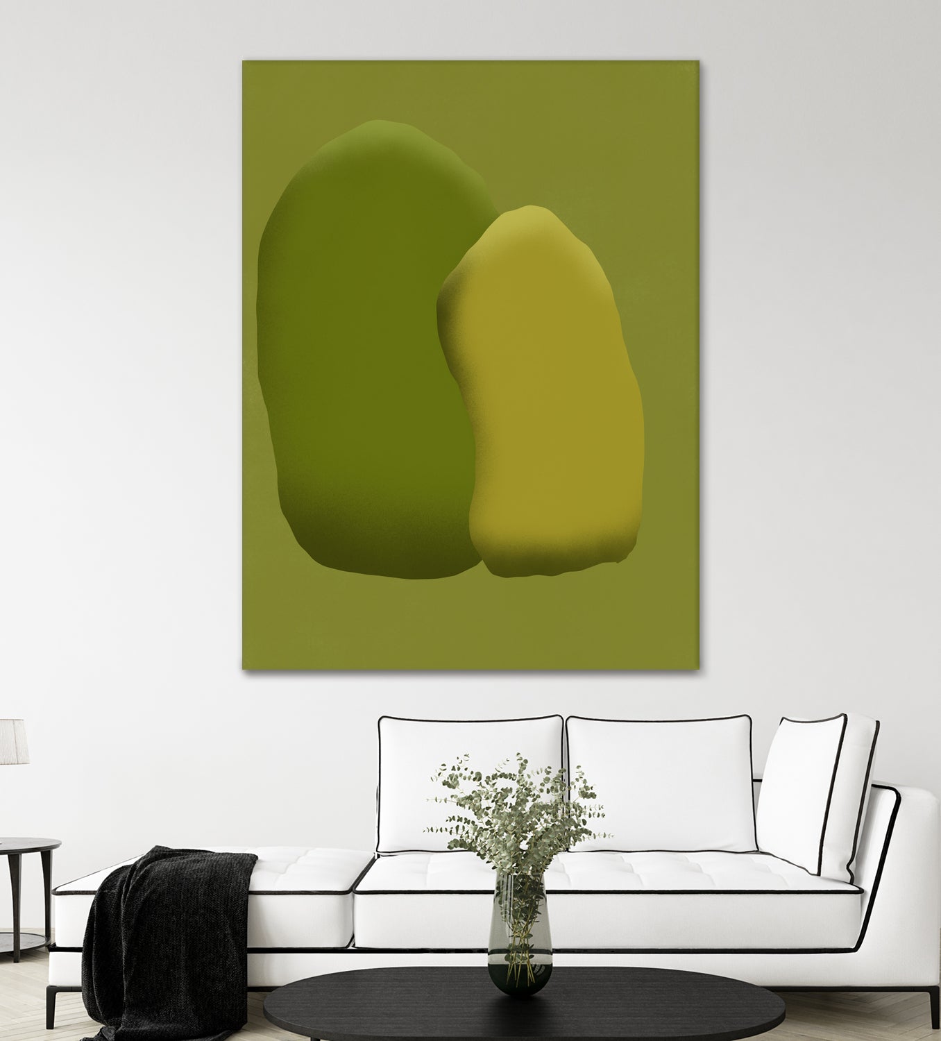 Stacking stone in green by Little on GIANT ART - illustration green