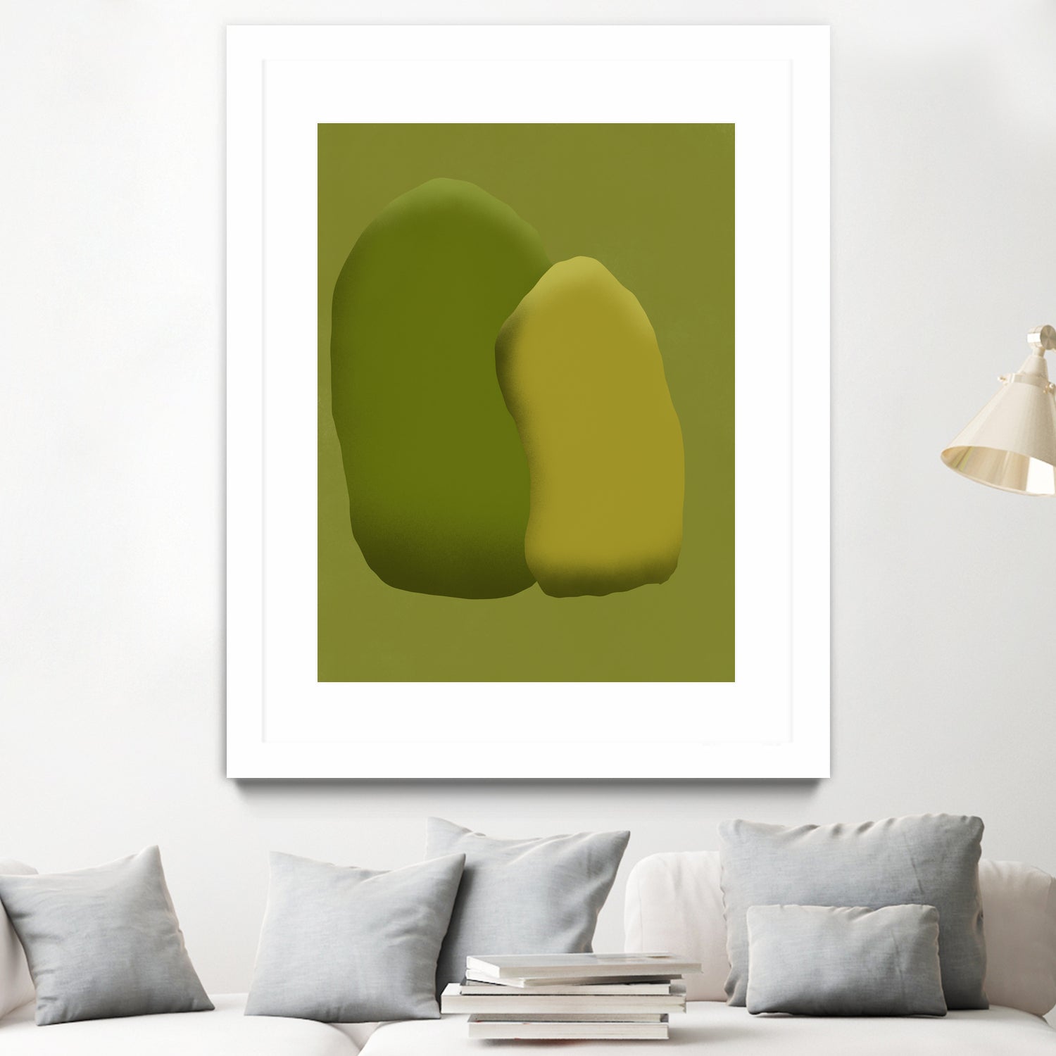 Stacking stone in green by Little on GIANT ART - illustration green