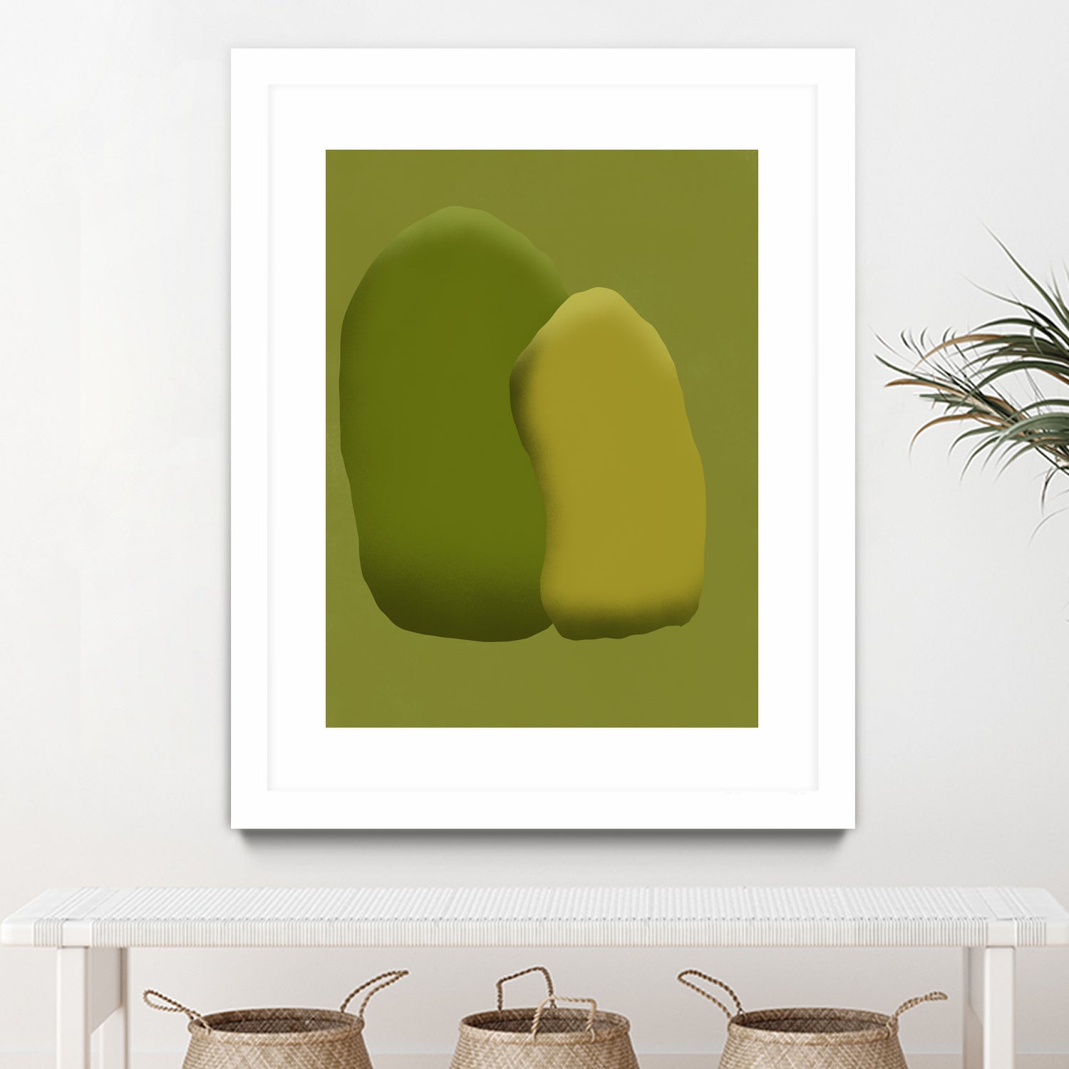 Stacking stone in green by Little on GIANT ART - illustration green