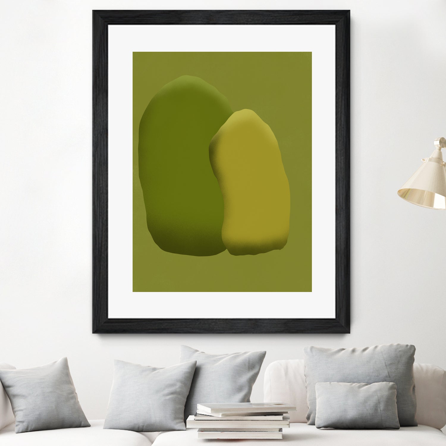 Stacking stone in green by Little on GIANT ART - illustration green