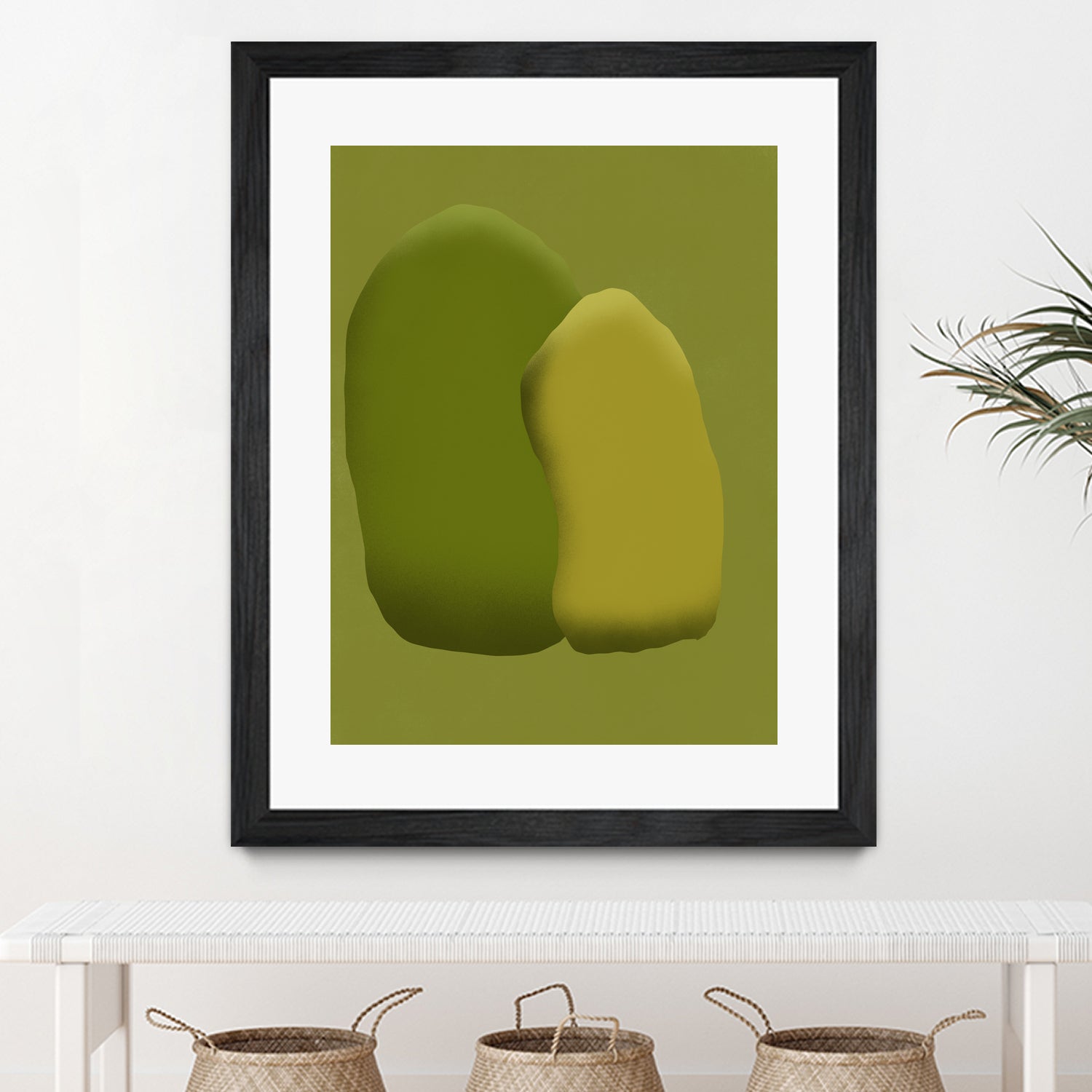 Stacking stone in green by Little on GIANT ART - illustration green