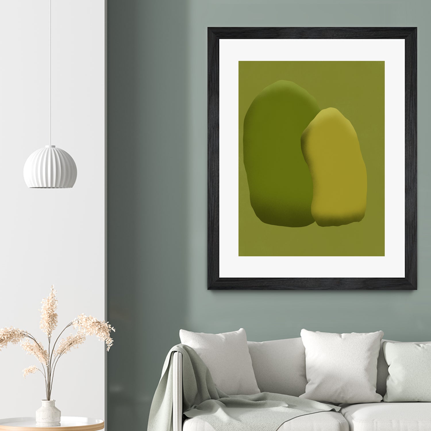 Stacking stone in green by Little on GIANT ART - illustration green