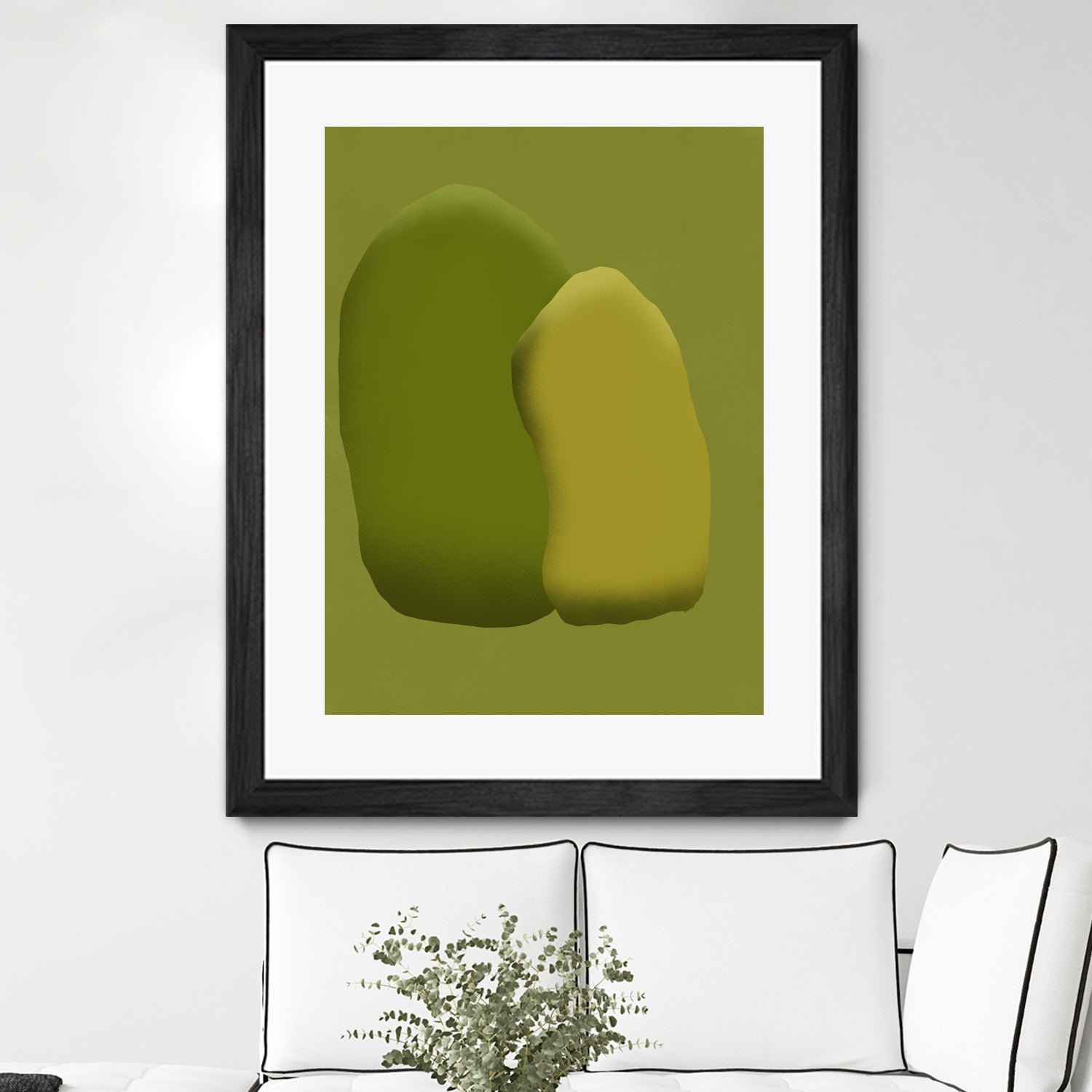 Stacking stone in green by Little on GIANT ART - illustration green