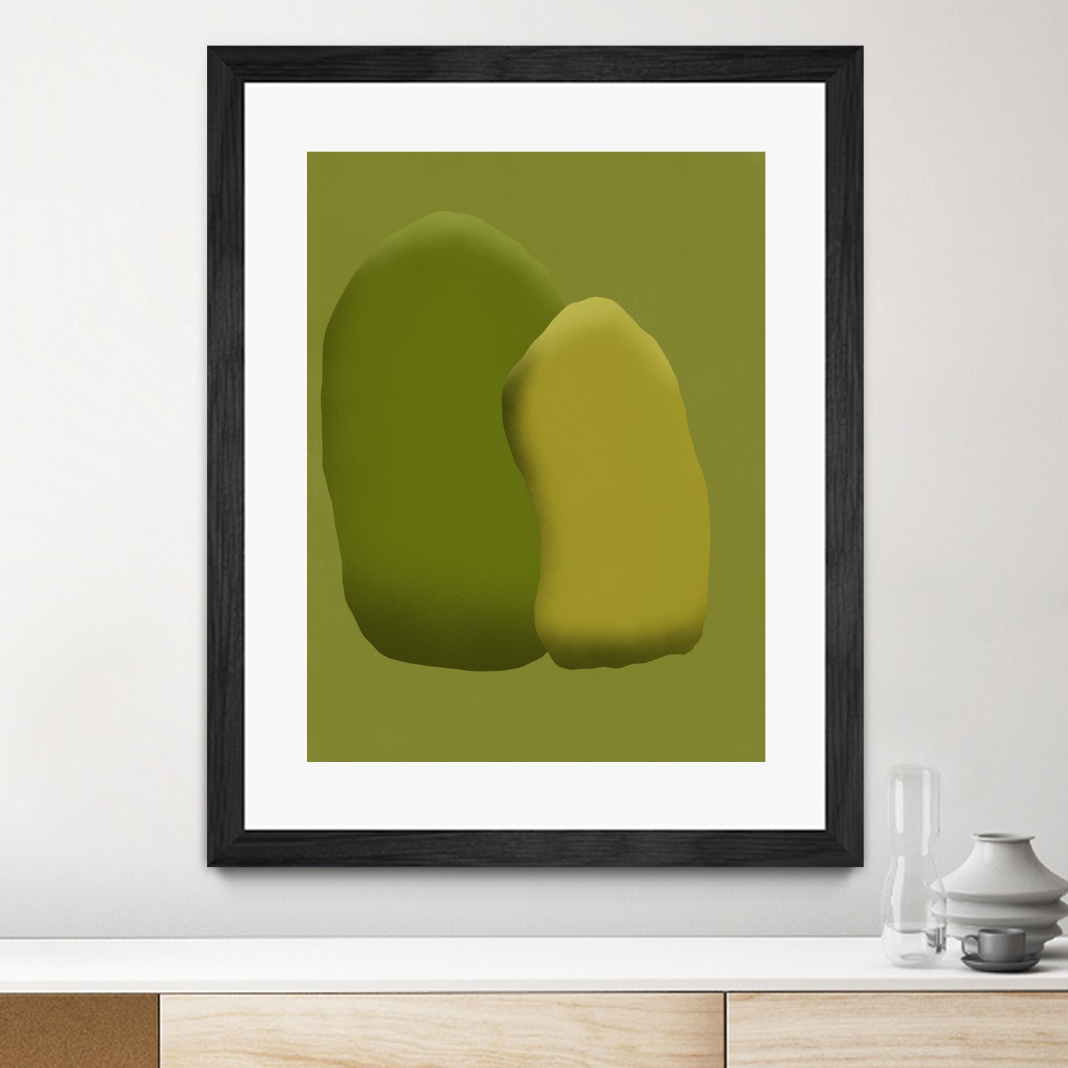 Stacking stone in green by Little on GIANT ART - illustration green