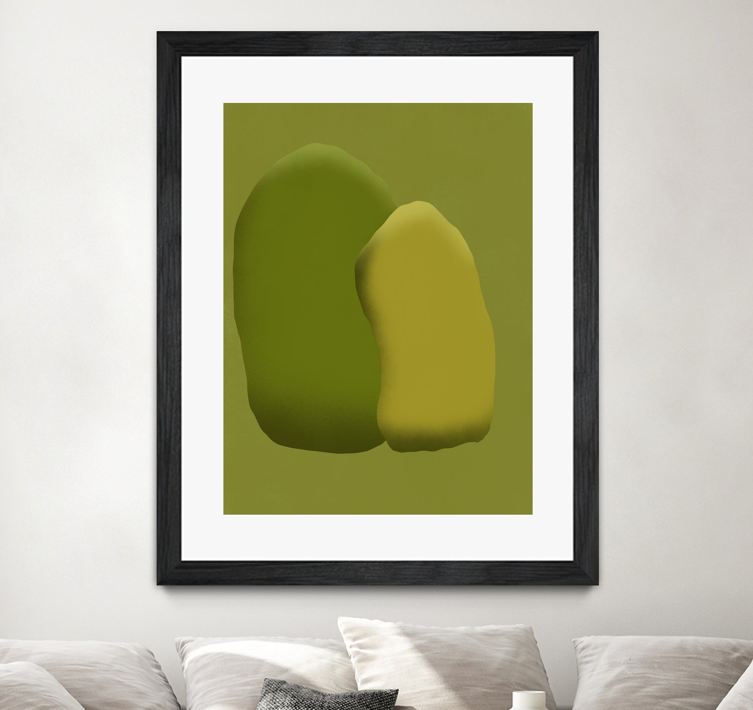 Stacking stone in green by Little on GIANT ART - illustration green