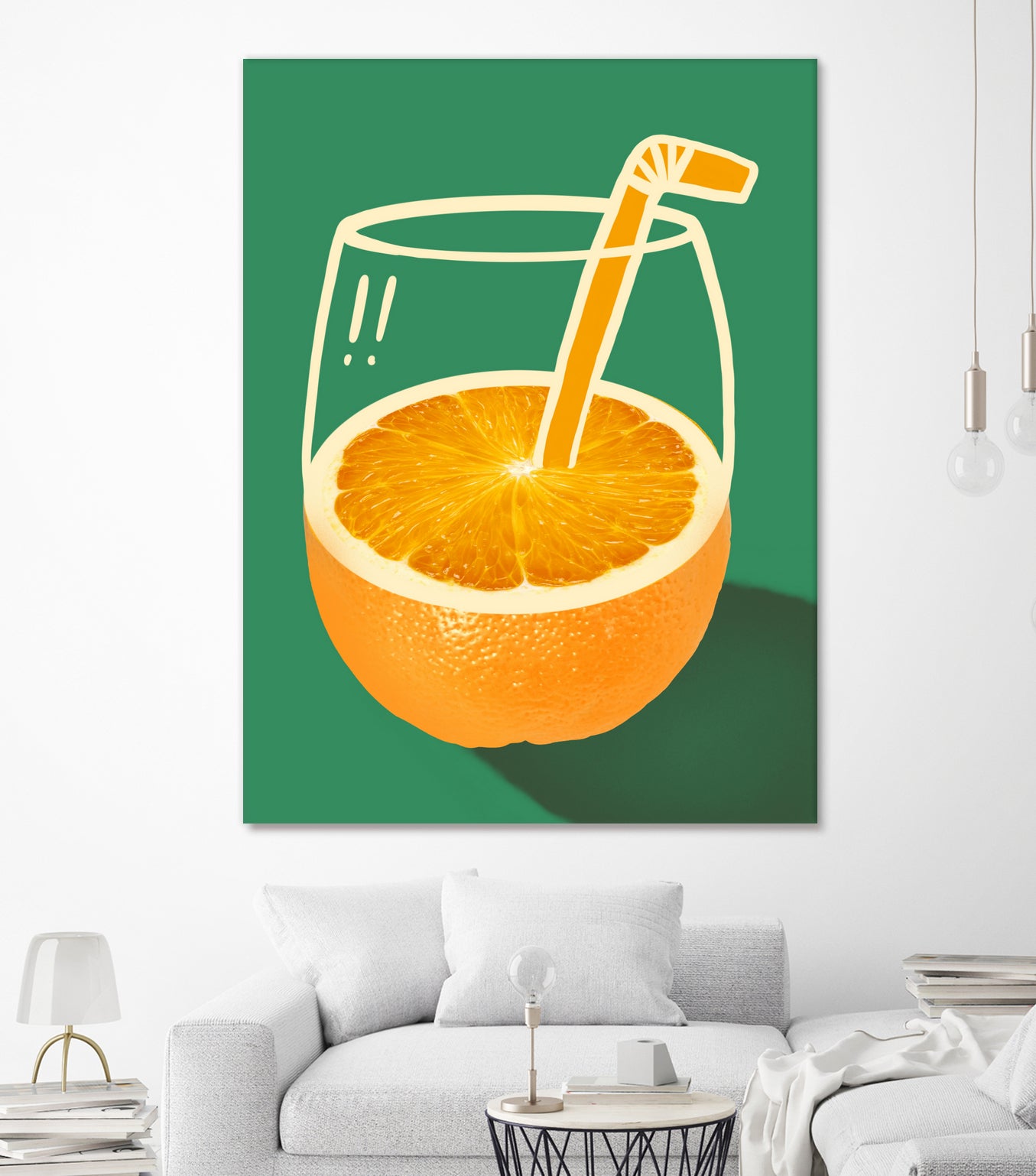 Vibrant Orange Cleverly Illustrated by Little Dean on GIANT ART - orange illustration food and drinks orange illustration