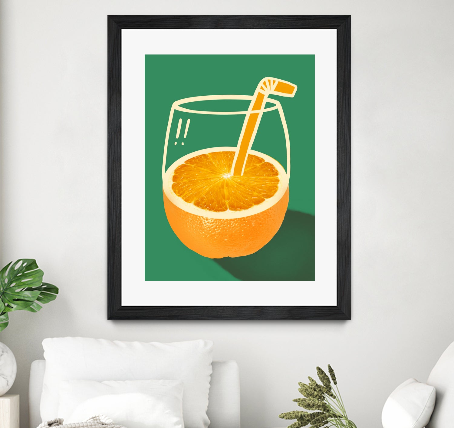 Vibrant Orange Cleverly Illustrated by Little Dean on GIANT ART - orange illustration food and drinks orange illustration