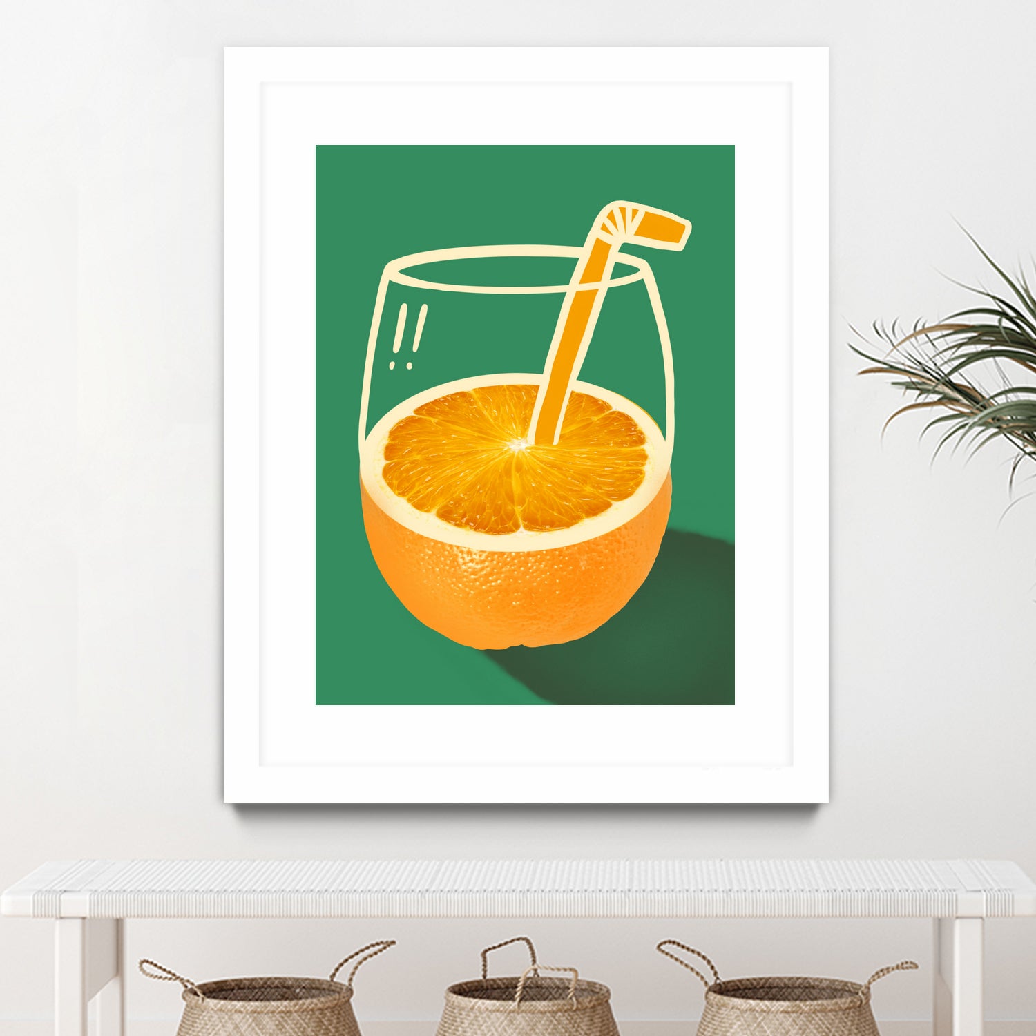 Vibrant Orange Cleverly Illustrated by Little Dean on GIANT ART - orange illustration food and drinks orange illustration