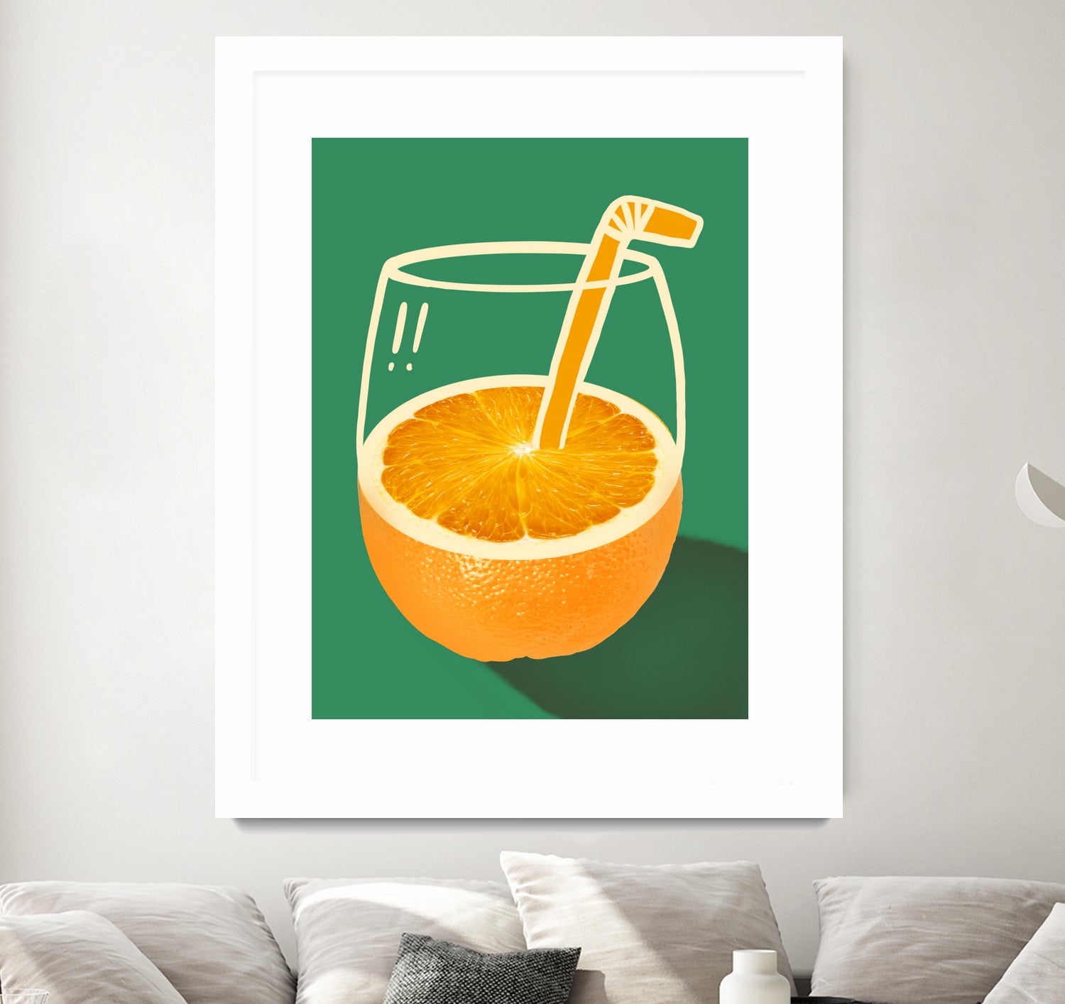 Vibrant Orange Cleverly Illustrated by Little Dean on GIANT ART - orange illustration food and drinks orange illustration