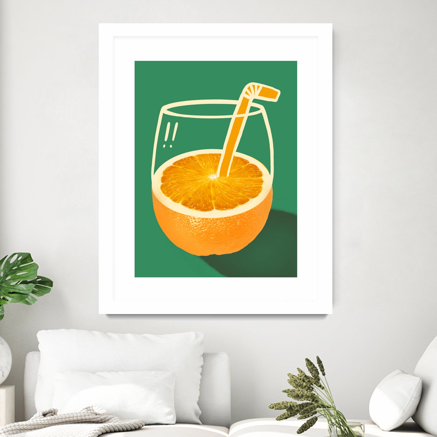 Vibrant Orange Cleverly Illustrated by Little Dean on GIANT ART - orange illustration food and drinks orange illustration