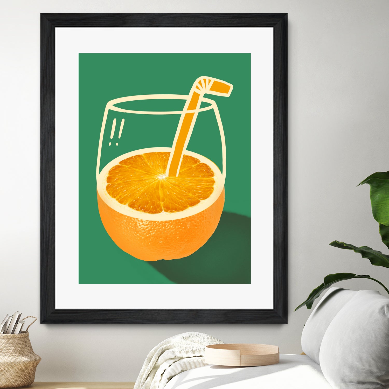 Vibrant Orange Cleverly Illustrated by Little Dean on GIANT ART - orange illustration food and drinks orange illustration