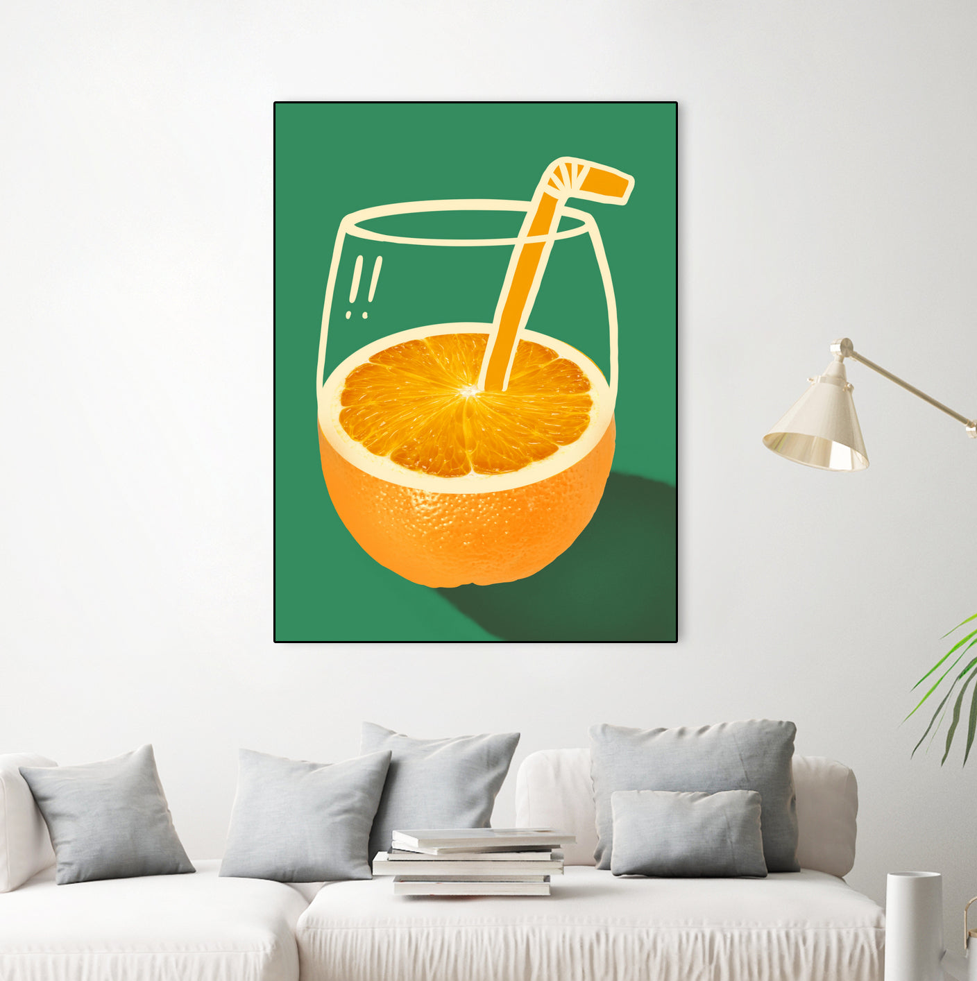 Vibrant Orange Cleverly Illustrated by Little Dean on GIANT ART - orange illustration food and drinks orange illustration