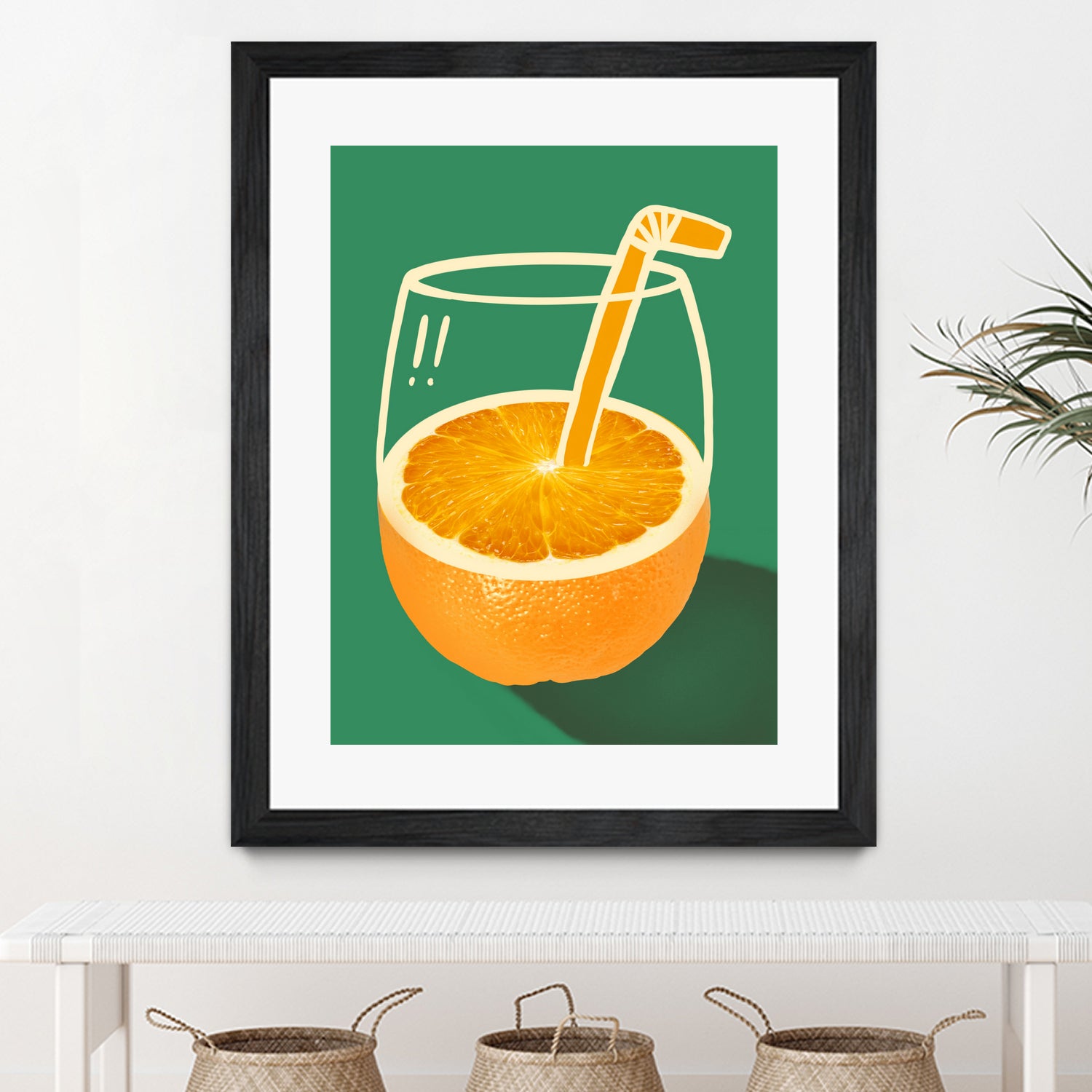 Vibrant Orange Cleverly Illustrated by Little Dean on GIANT ART - orange illustration food and drinks orange illustration