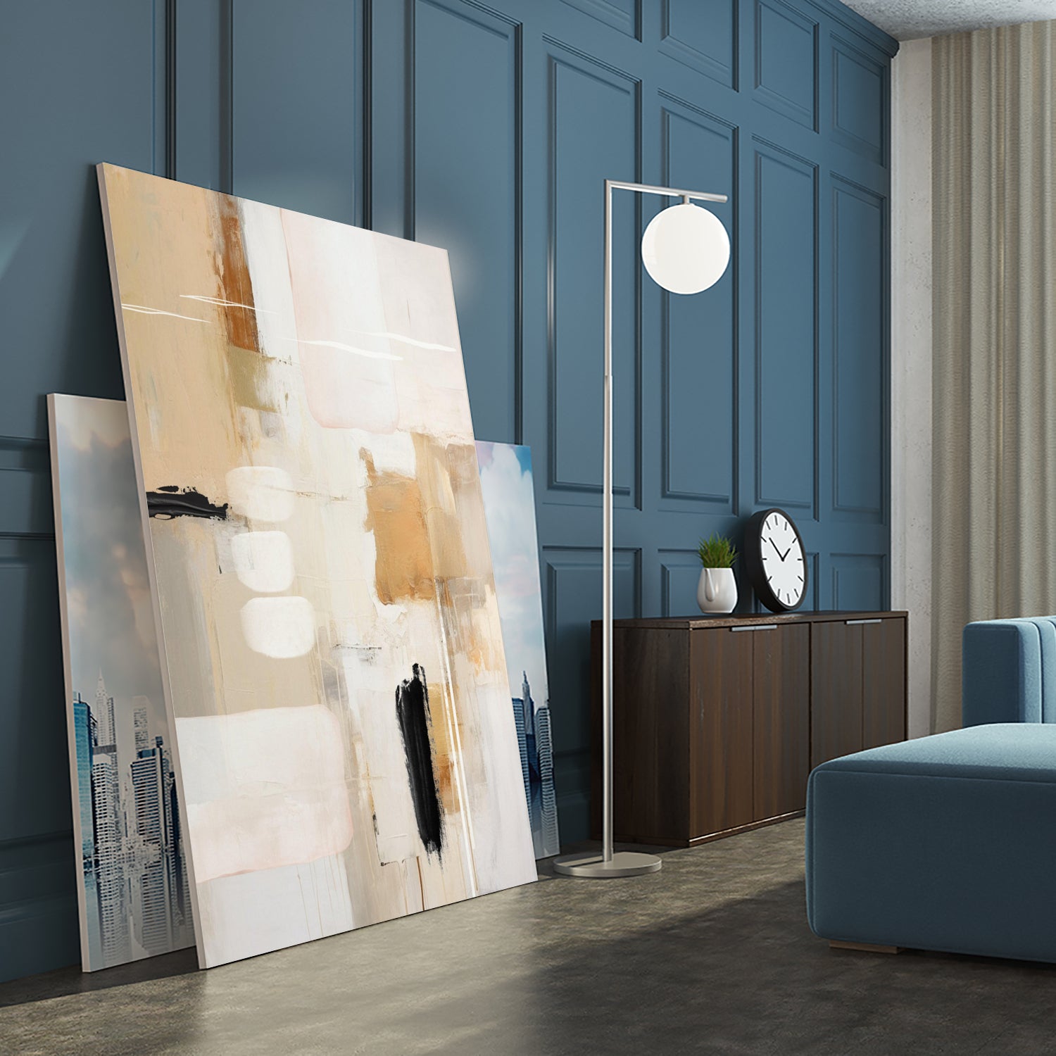 Abstract In Beige 2 by Sally on GIANT ART - orange abstact