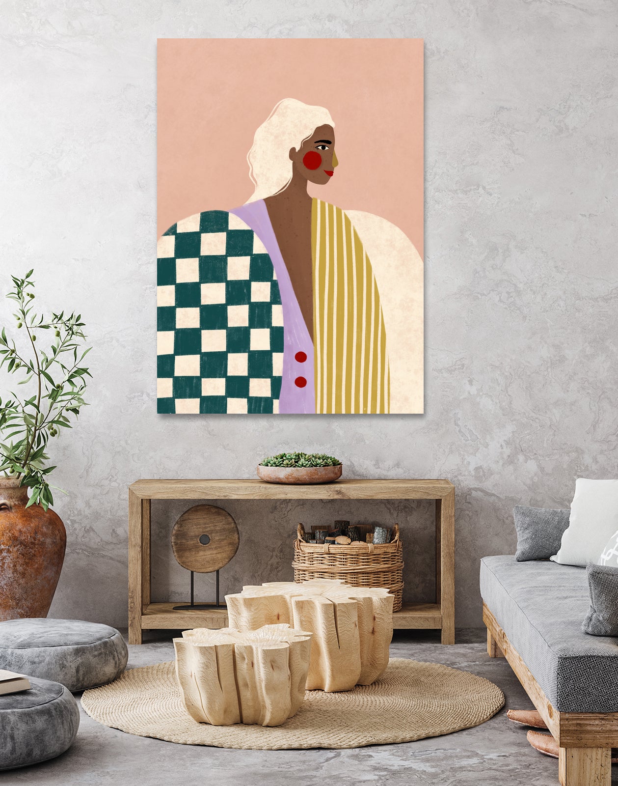 Funky Blouse by Bea Muller on GIANT ART - figurative checker