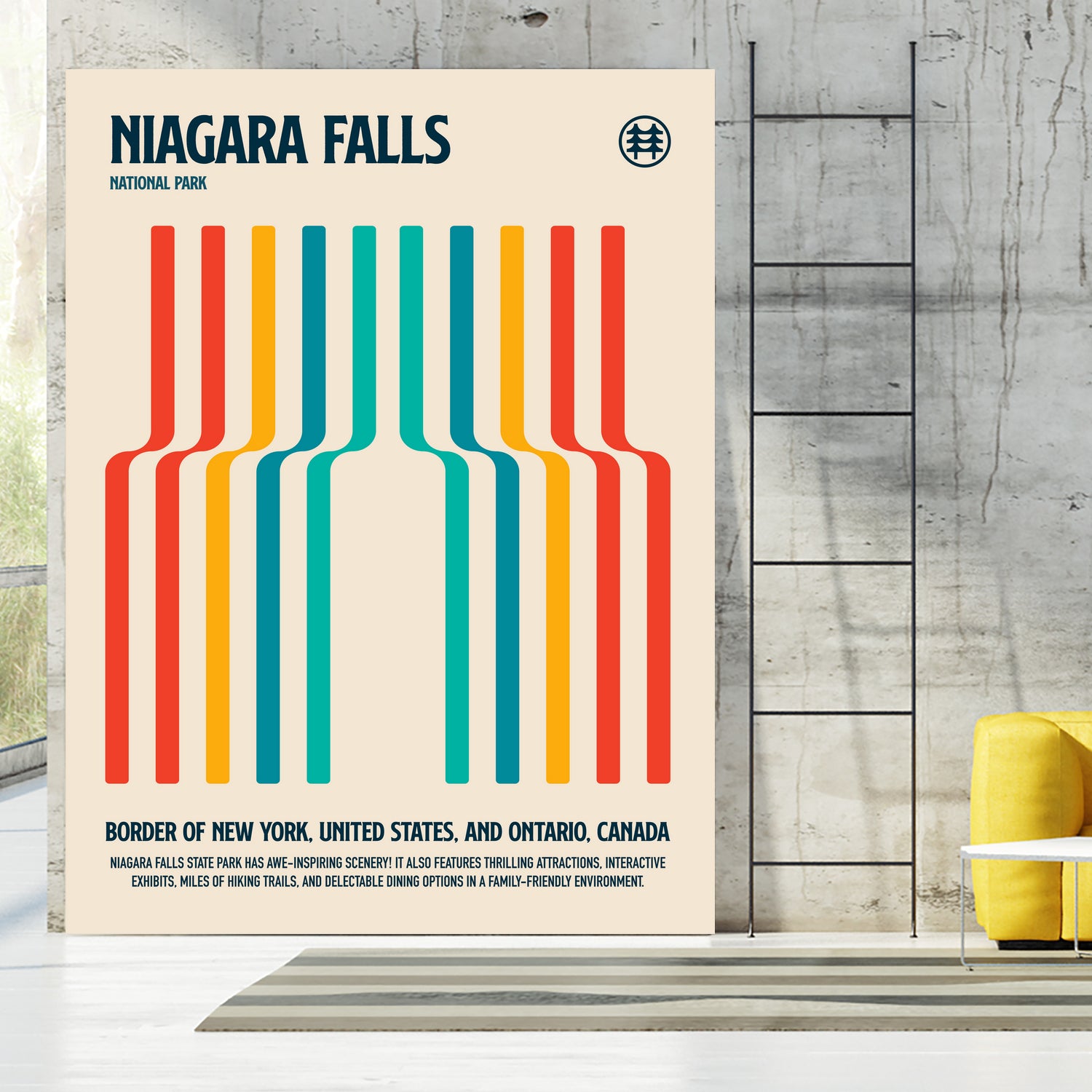 Niagara Falls National Park Travel Poster by Retrodrome on GIANT ART