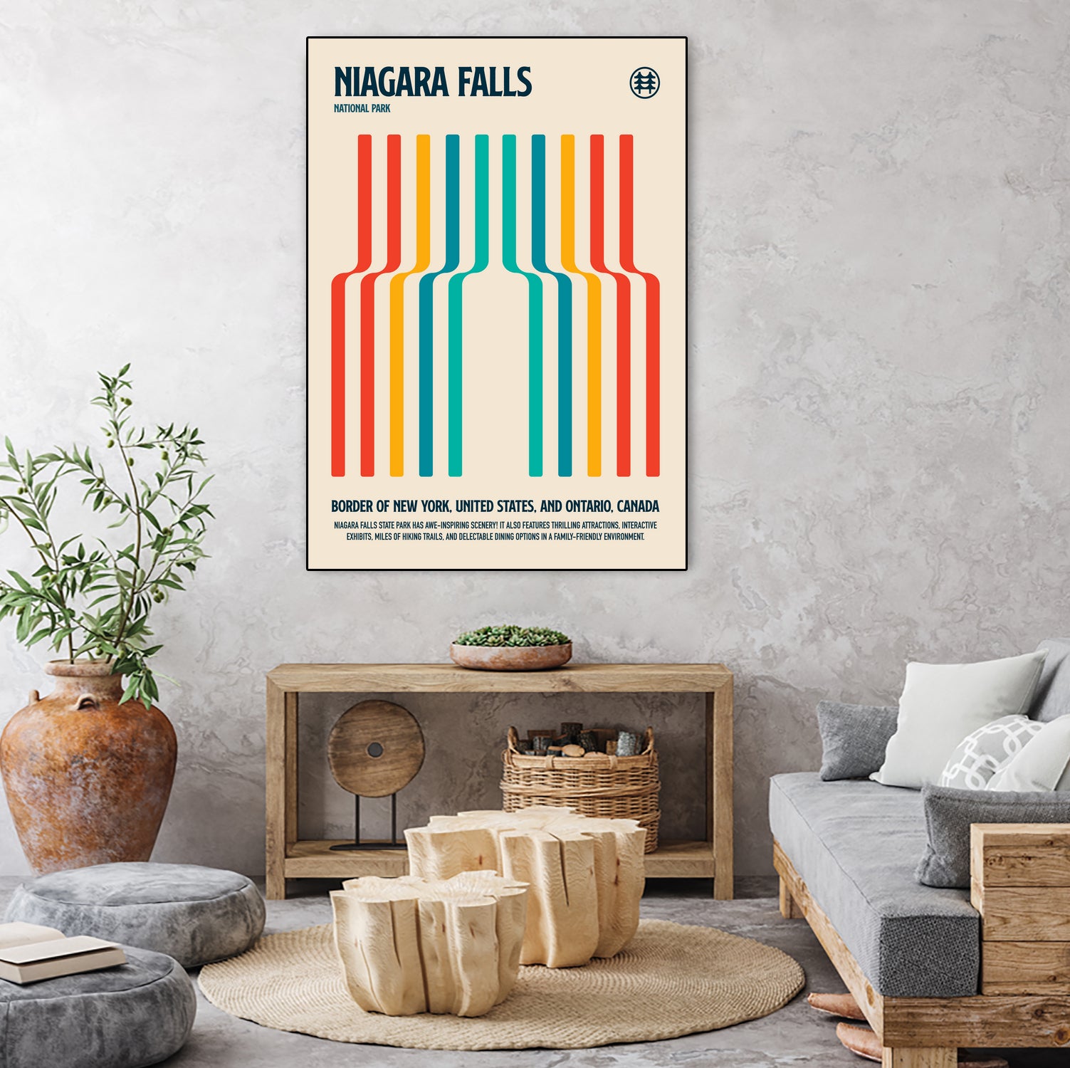Niagara Falls National Park Travel Poster by Retrodrome on GIANT ART