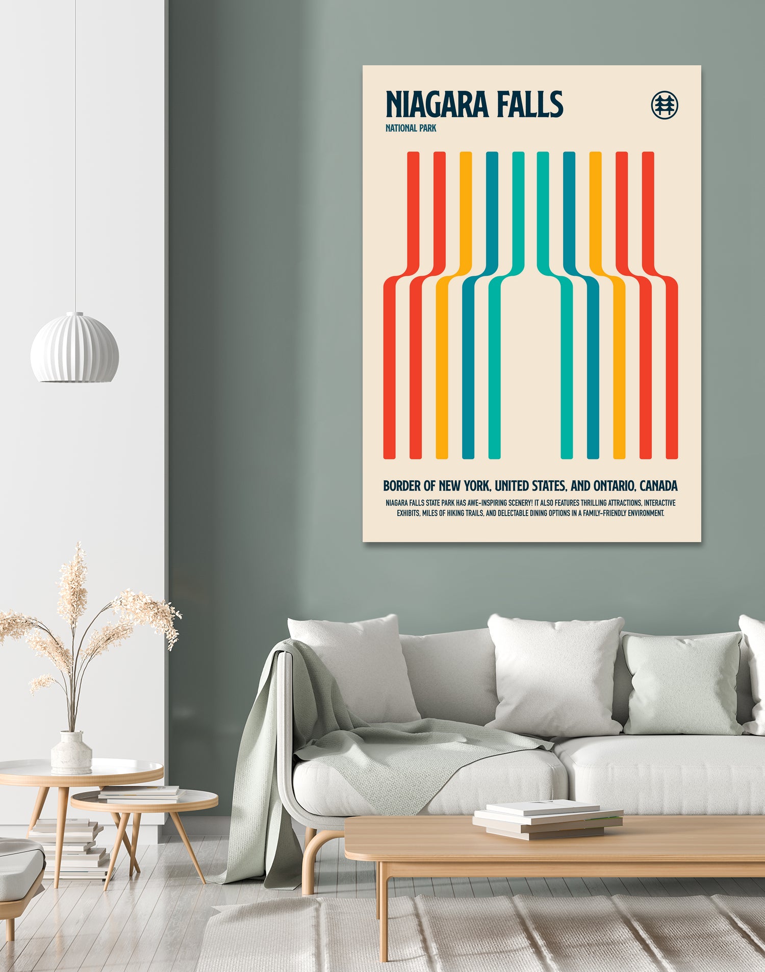 Niagara Falls National Park Travel Poster by Retrodrome on GIANT ART