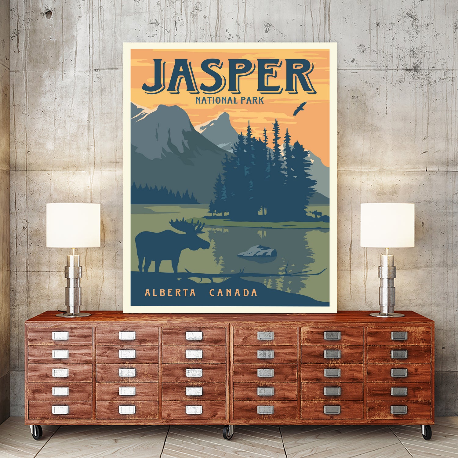 Jasper National Park by Retrodome on GIANT ART