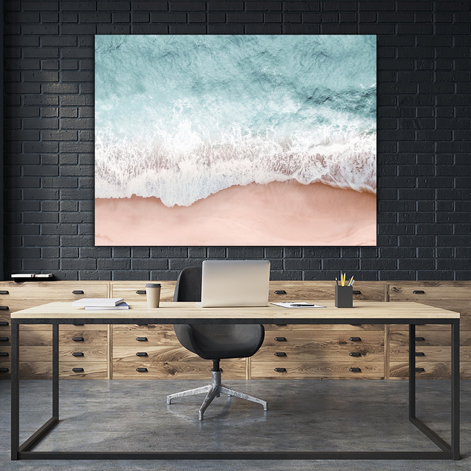 Beach Vibes III by Gemma Bardot on GIANT ART - pink landscape tourism