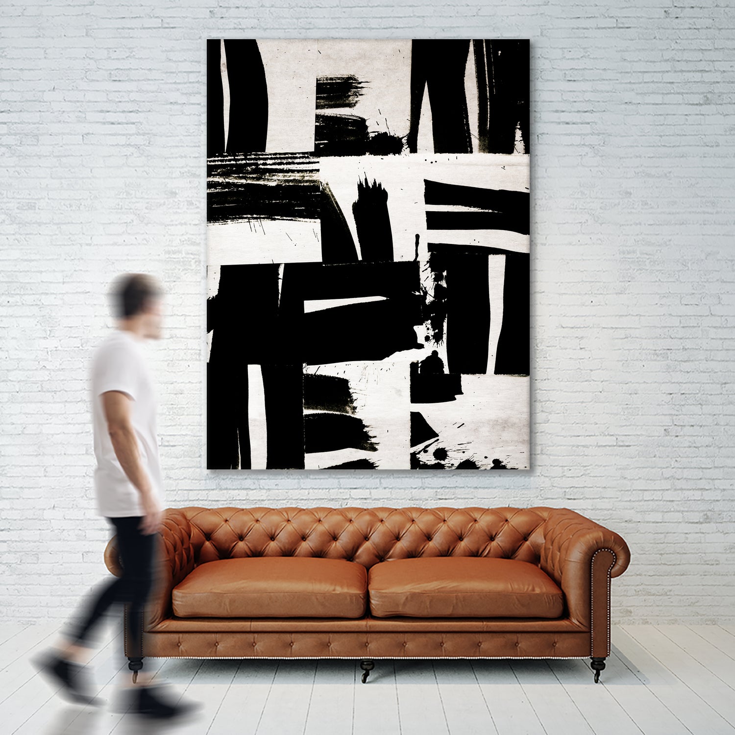 Wabi Sabi Black and White Abstract by Iris Lehnhardt on GIANT ART - collage paintings collage