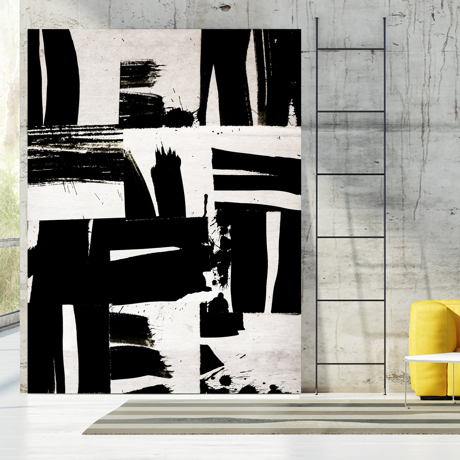 Wabi Sabi Black and White Abstract by Iris Lehnhardt on GIANT ART - collage paintings collage