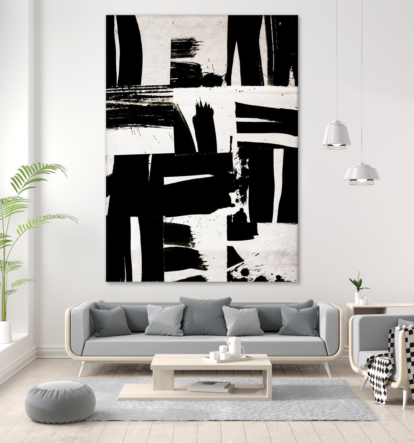Wabi Sabi Black and White Abstract by Iris Lehnhardt on GIANT ART - collage paintings collage